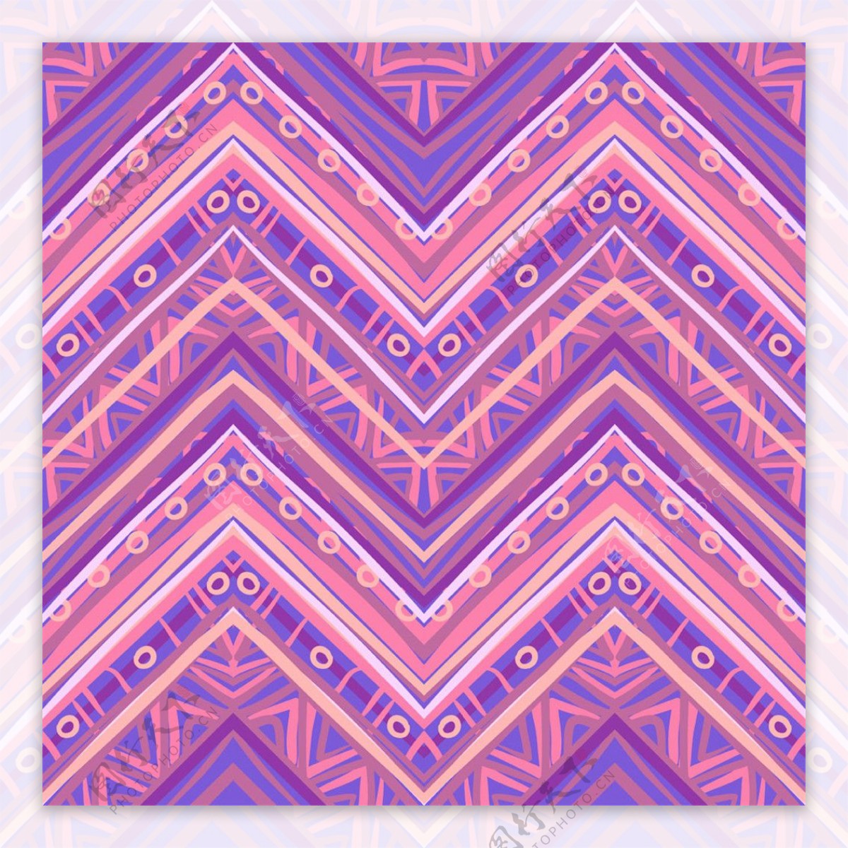紫色折线民族花纹背景图片