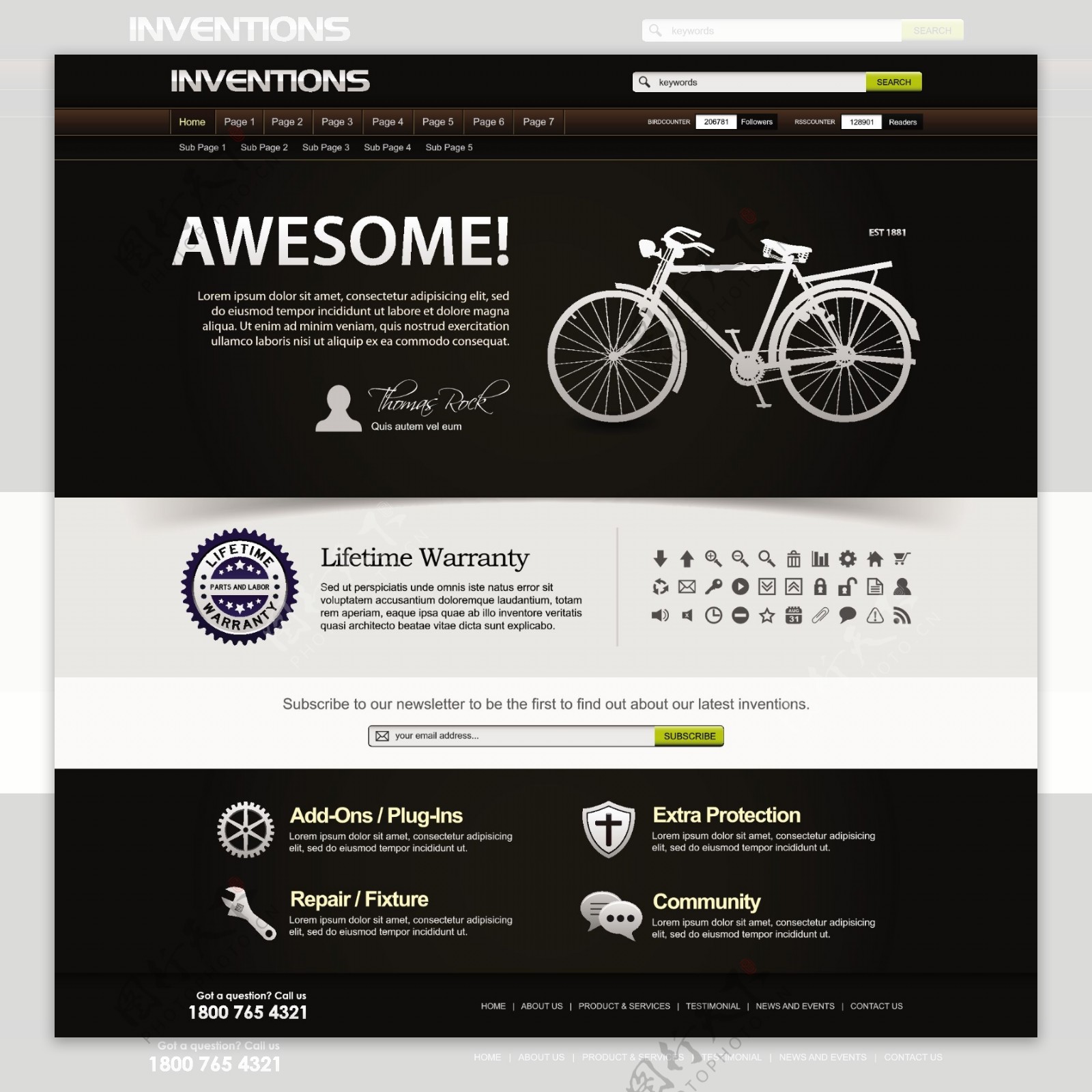 自行车网站模板