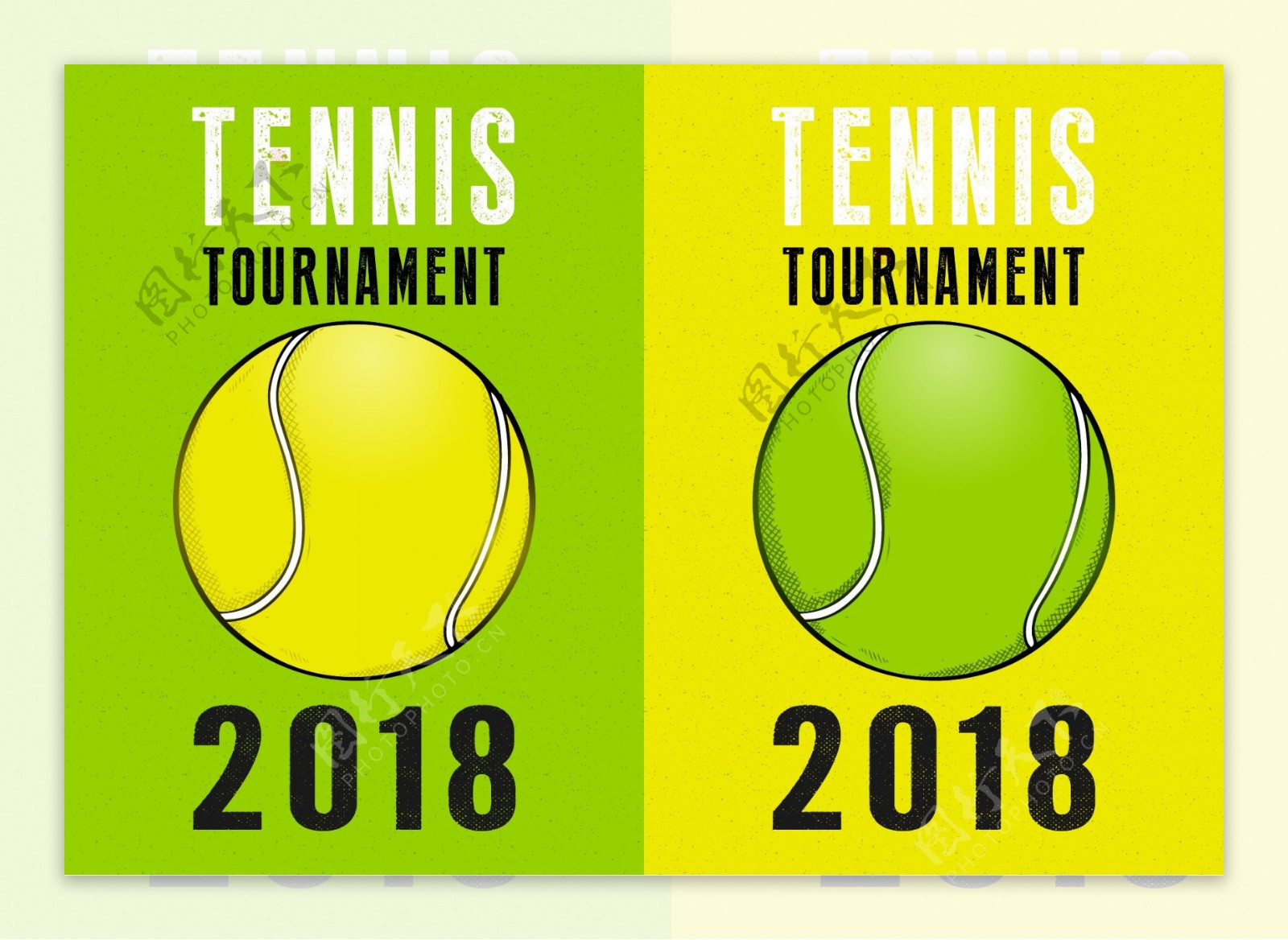 网球矢量海报设计
