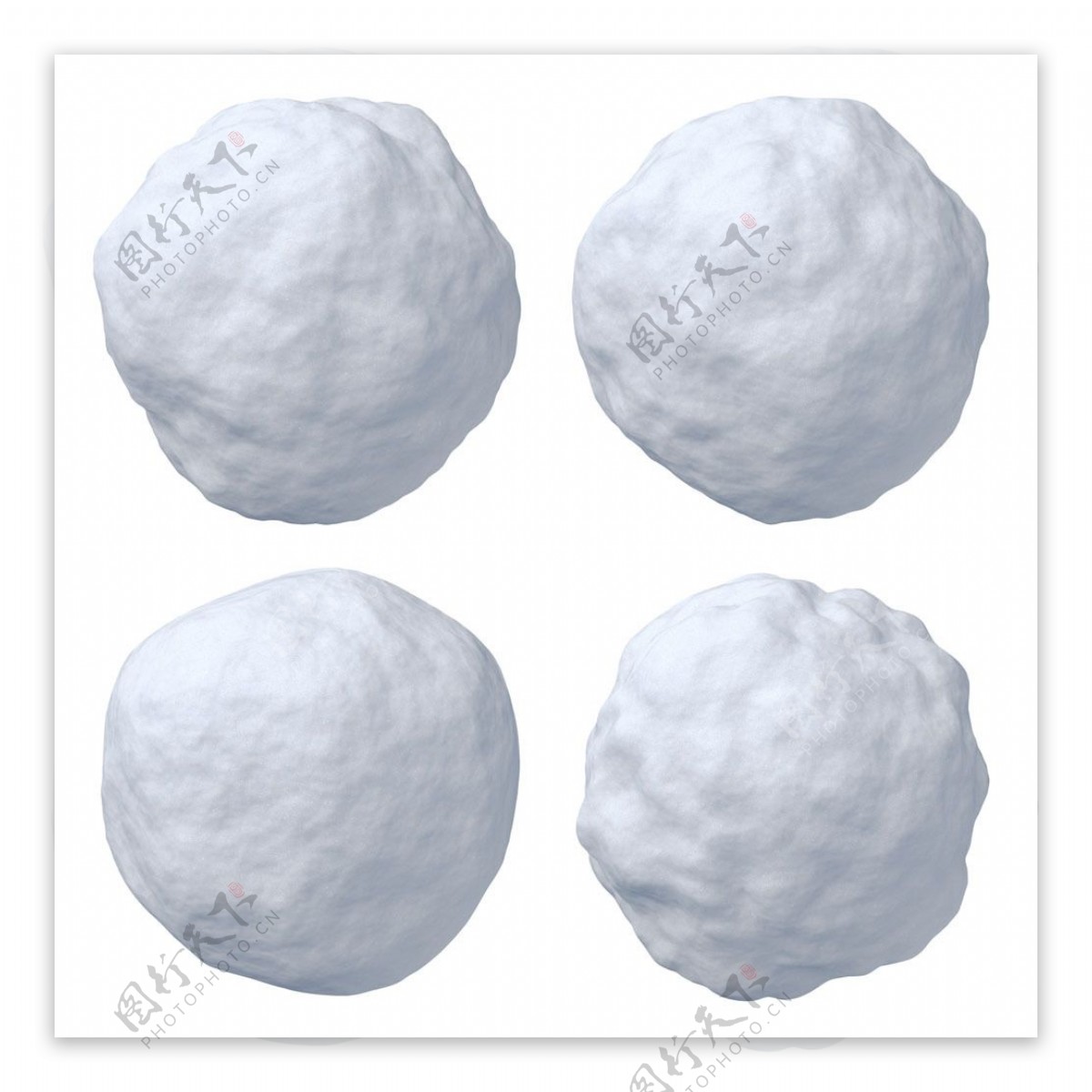 四个雪球图片