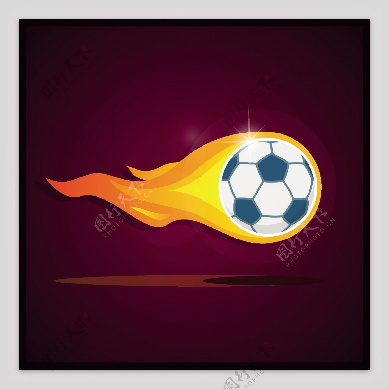 足球燃烧背景设计