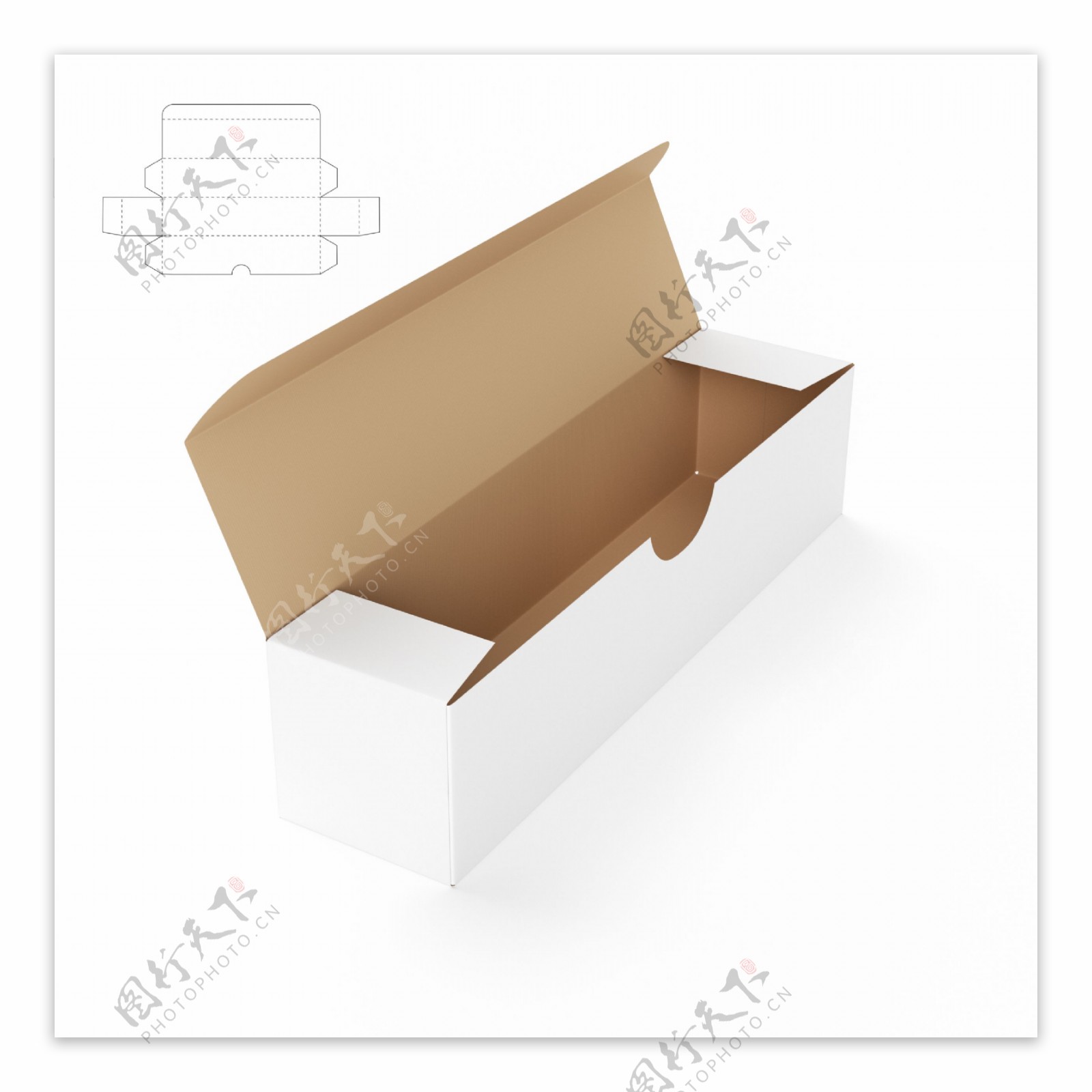 长方形包装盒子图片