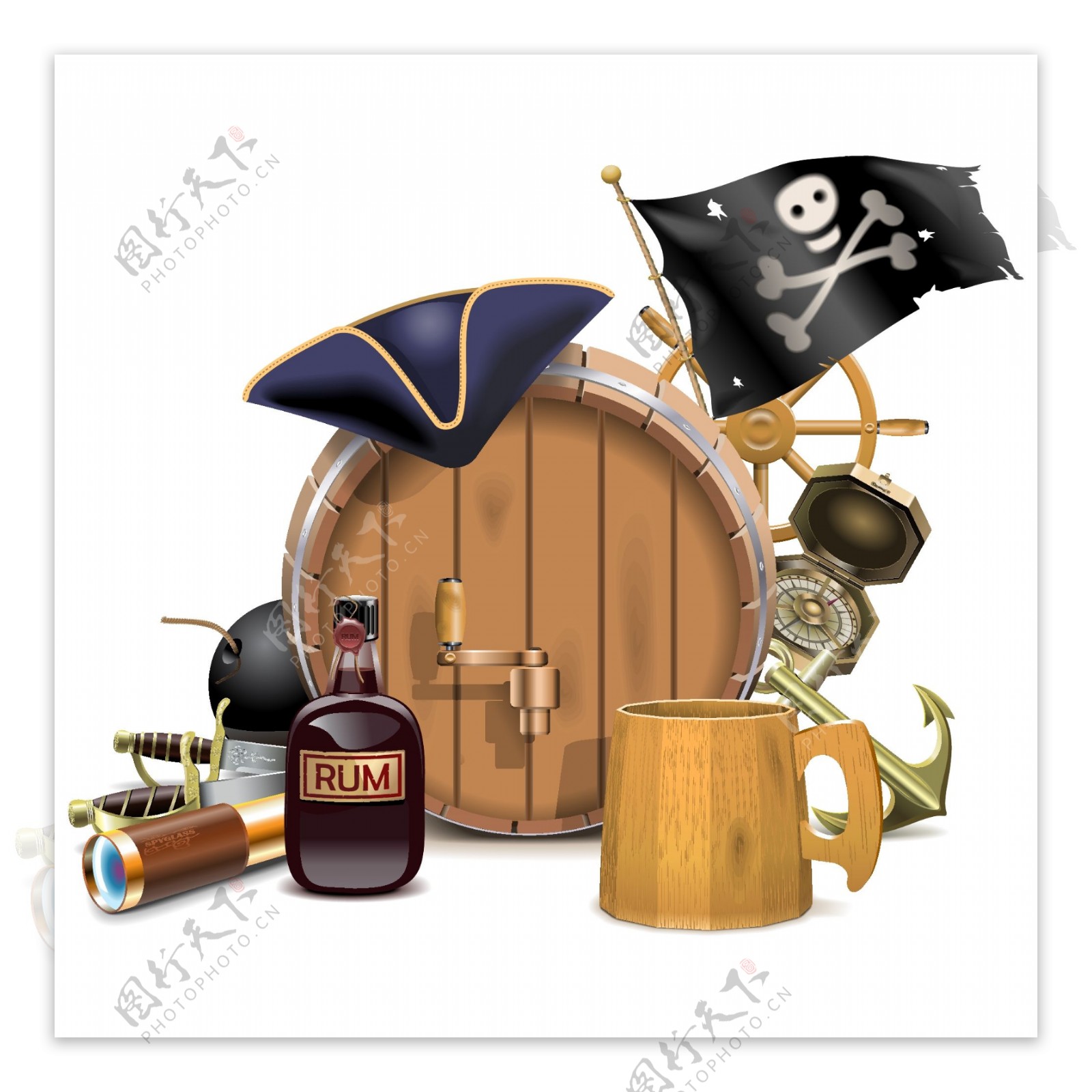 海盗主题插画