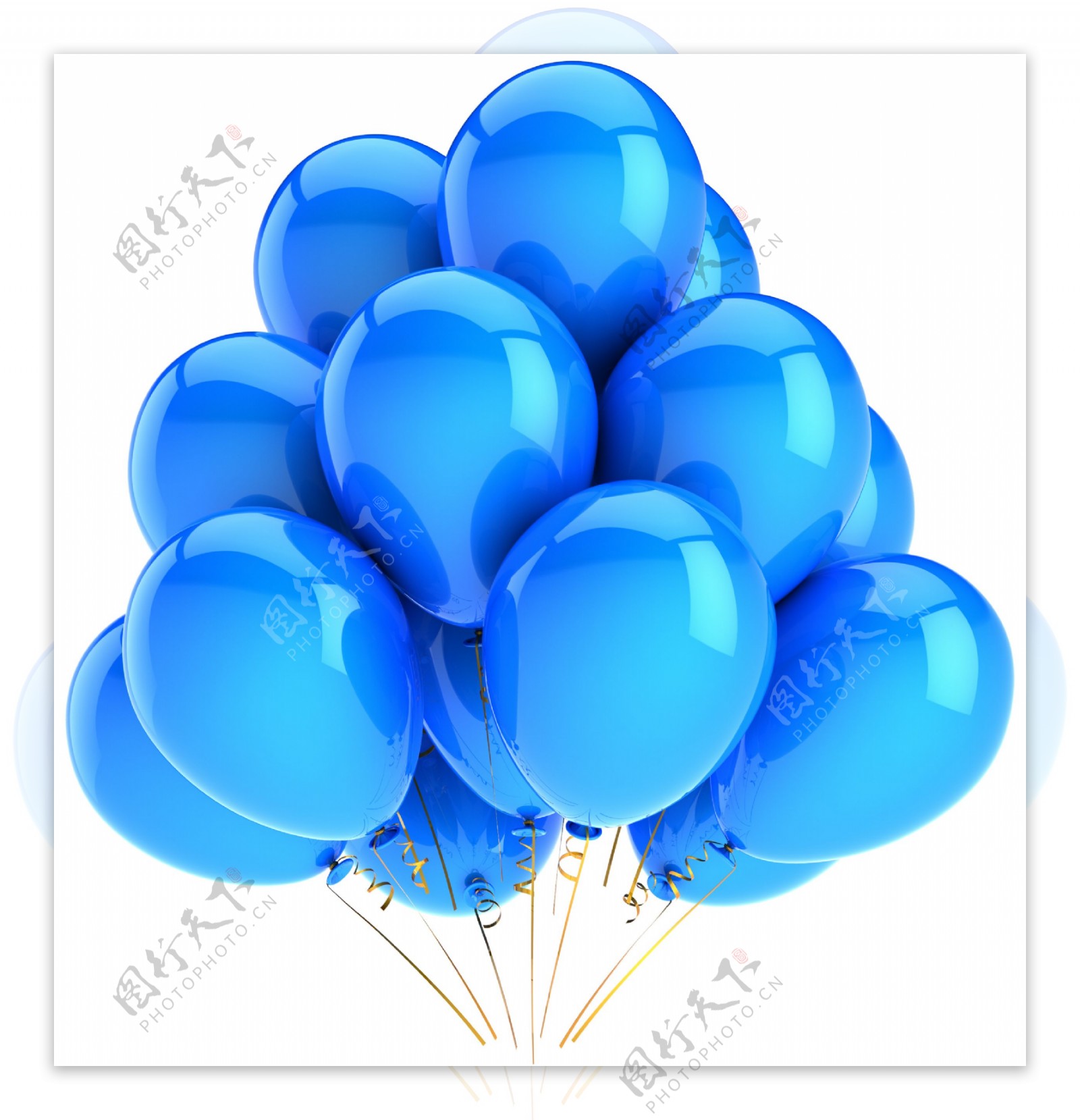 蓝色气球图片