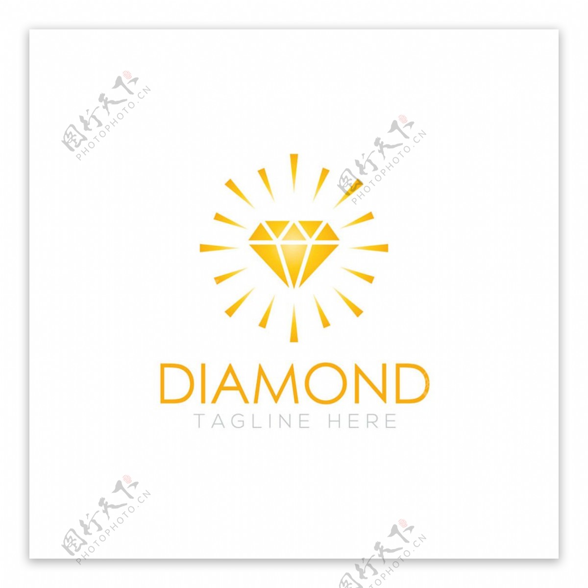 发光钻石标志图片