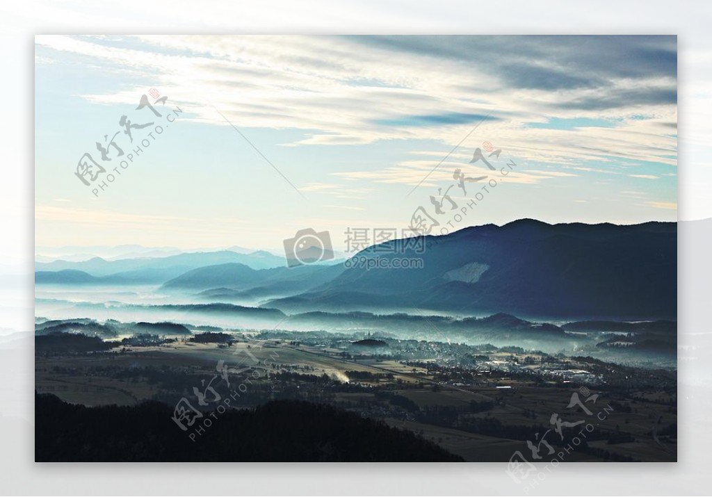 景观山自然云雾有雾查看谷风景高清壁纸
