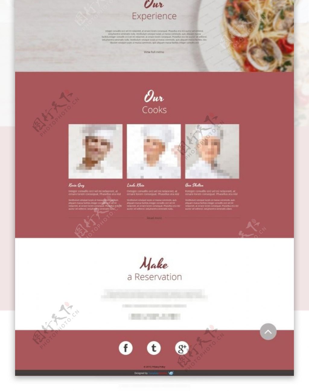 美食网页设计PSD
