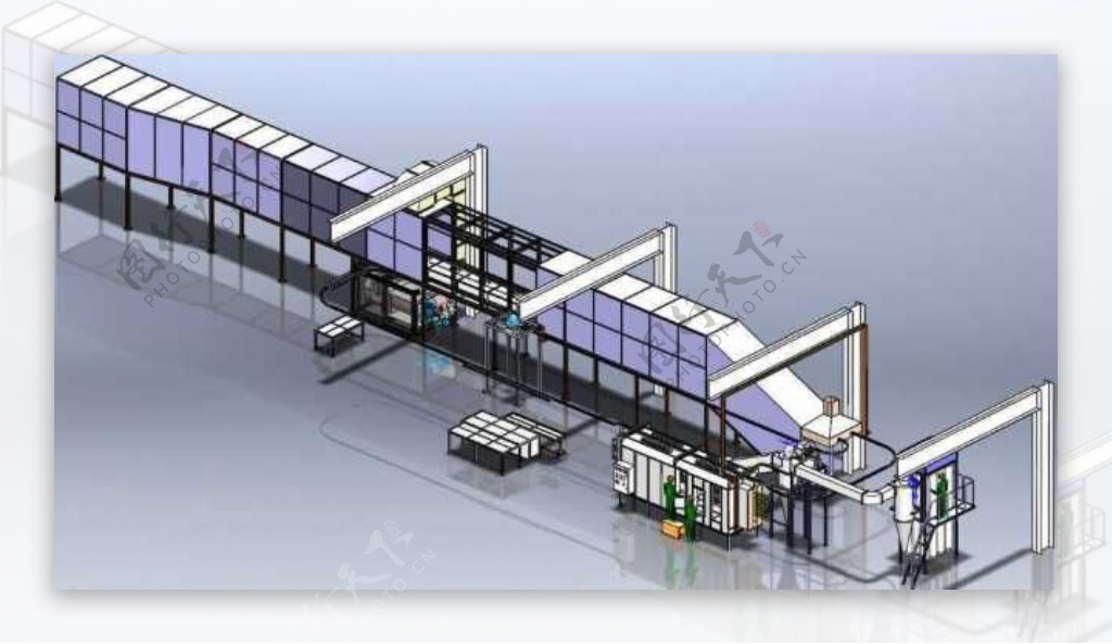 粉末喷涂系统机械模型