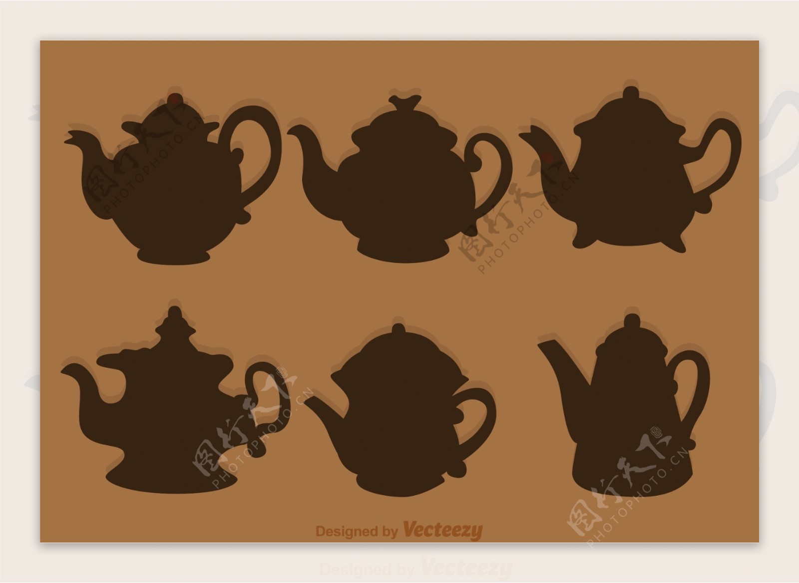 创意手绘茶壶图片素材-编号25033366-图行天下