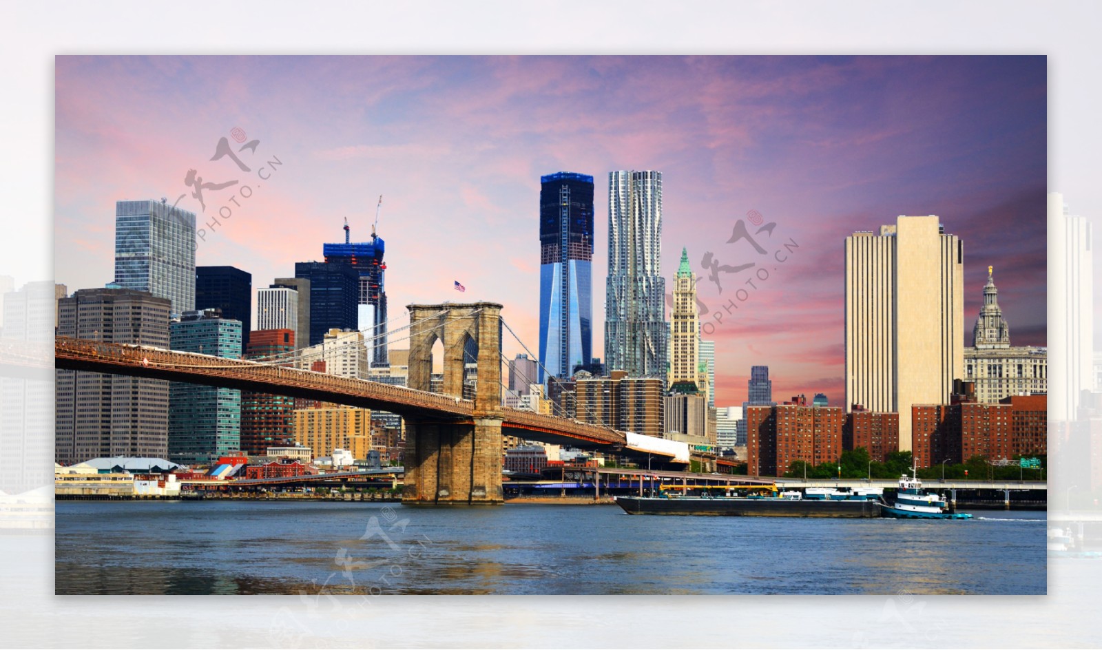 布鲁克林大桥城市风景