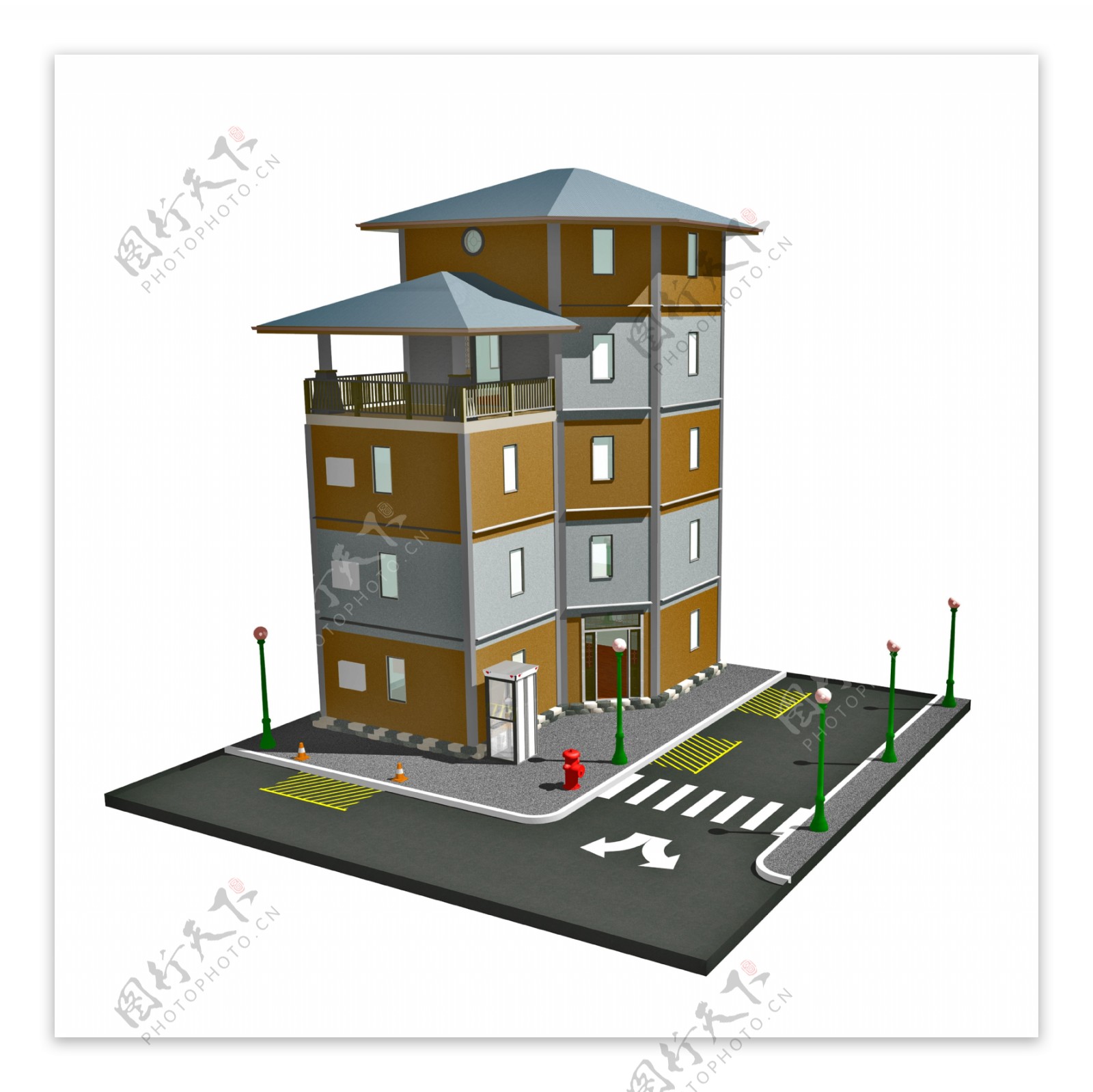 3D楼房模型设计
