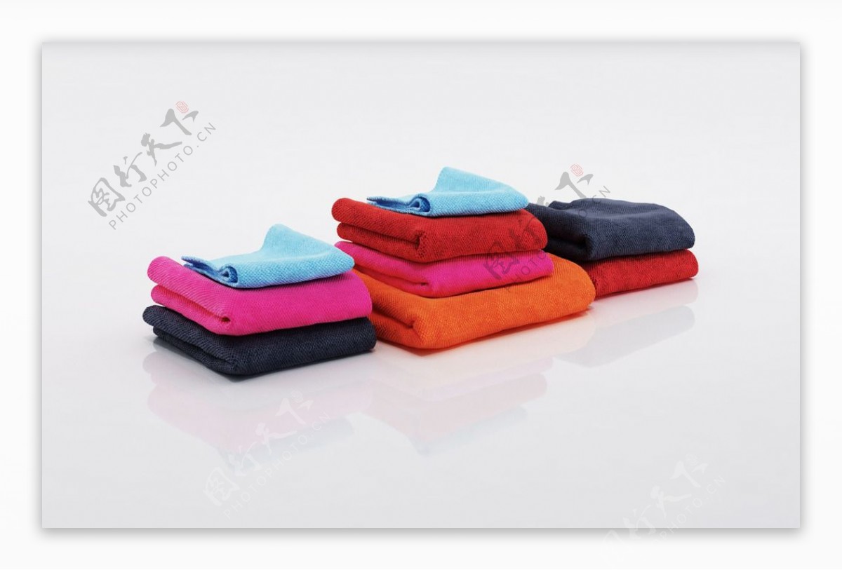 彩色柔软毛巾模型