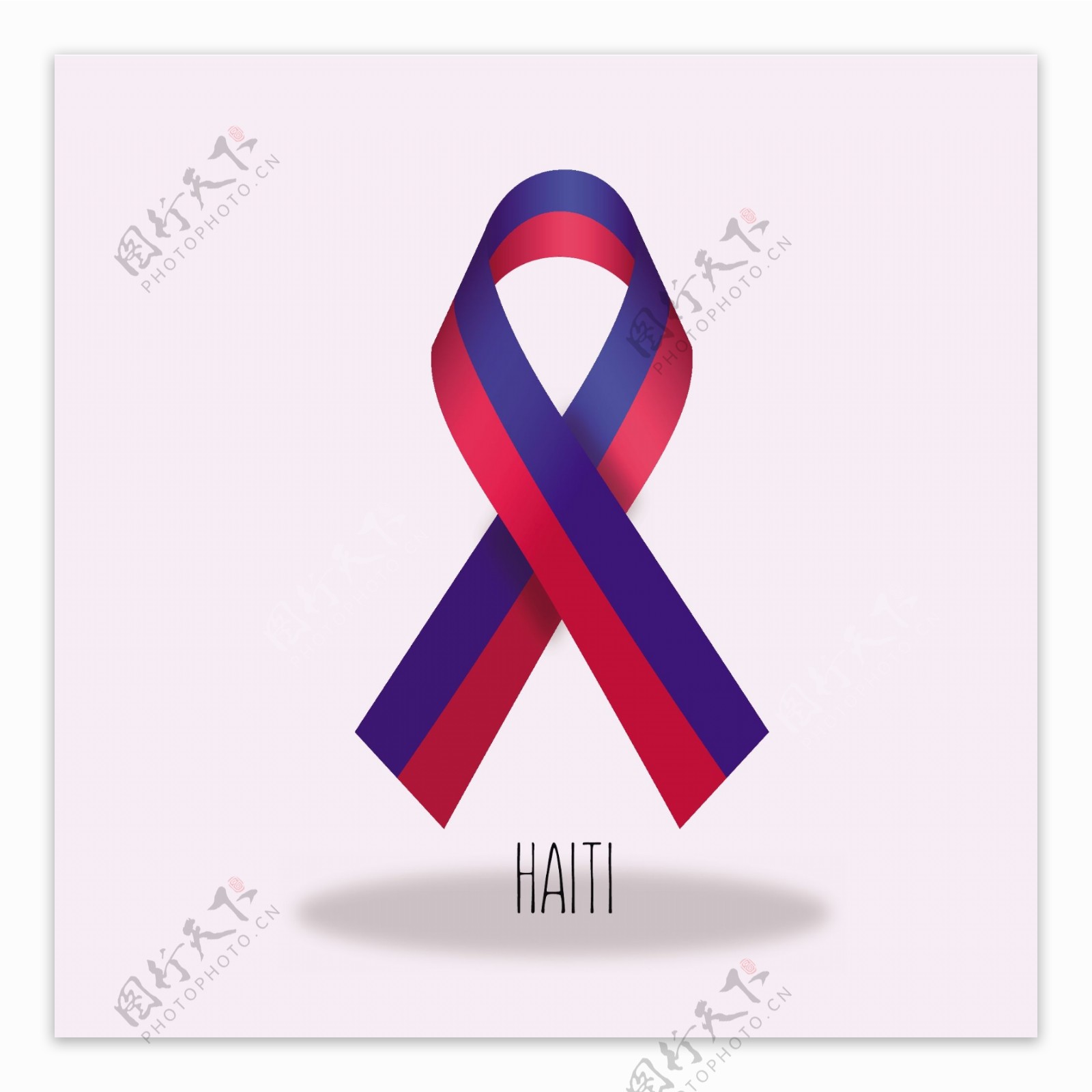 海地国旗丝带设计