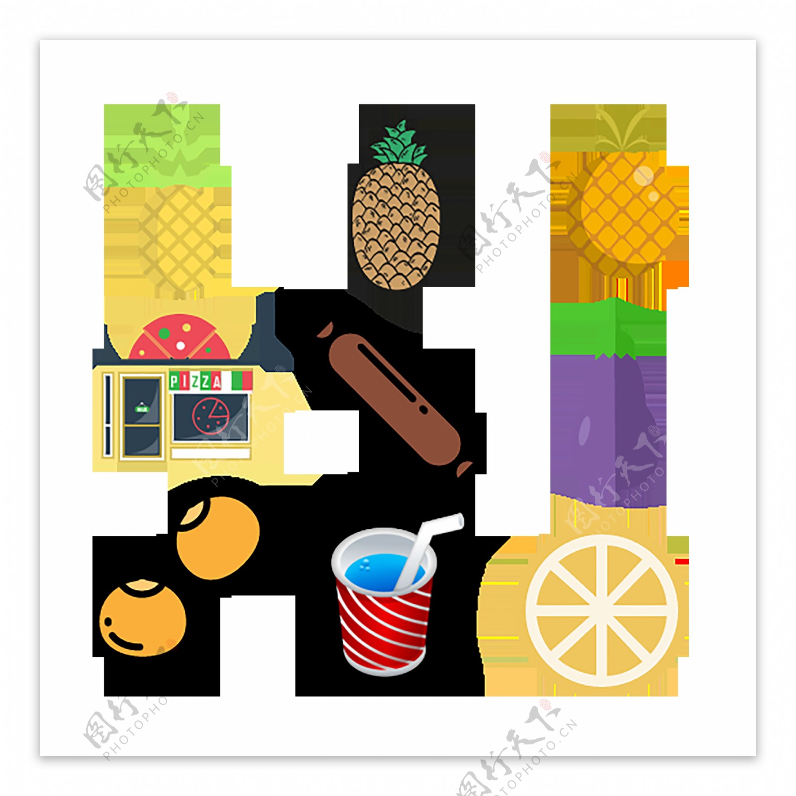 水果食物食品ICON图标标志图片