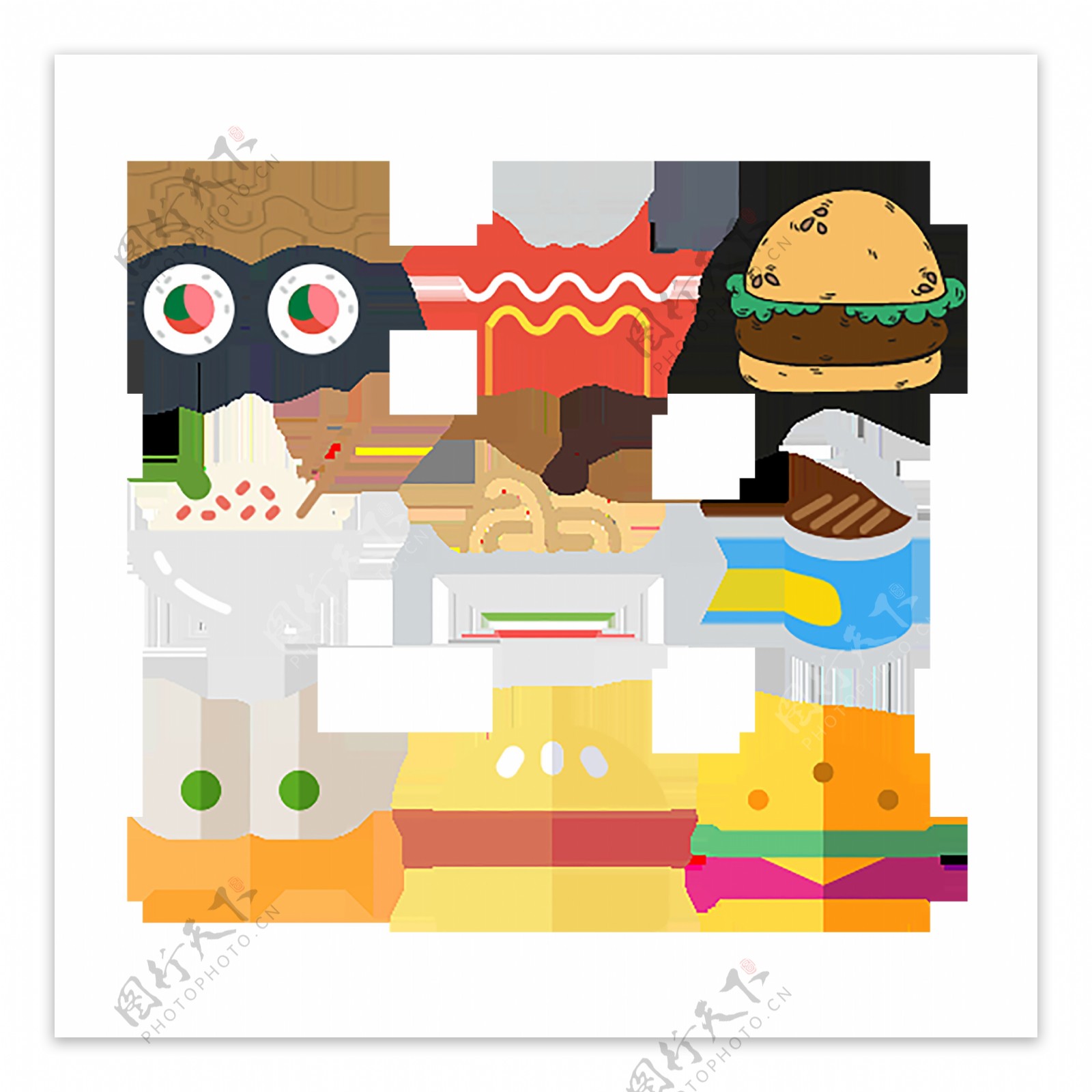热面寿司ICON食物食品图标图片