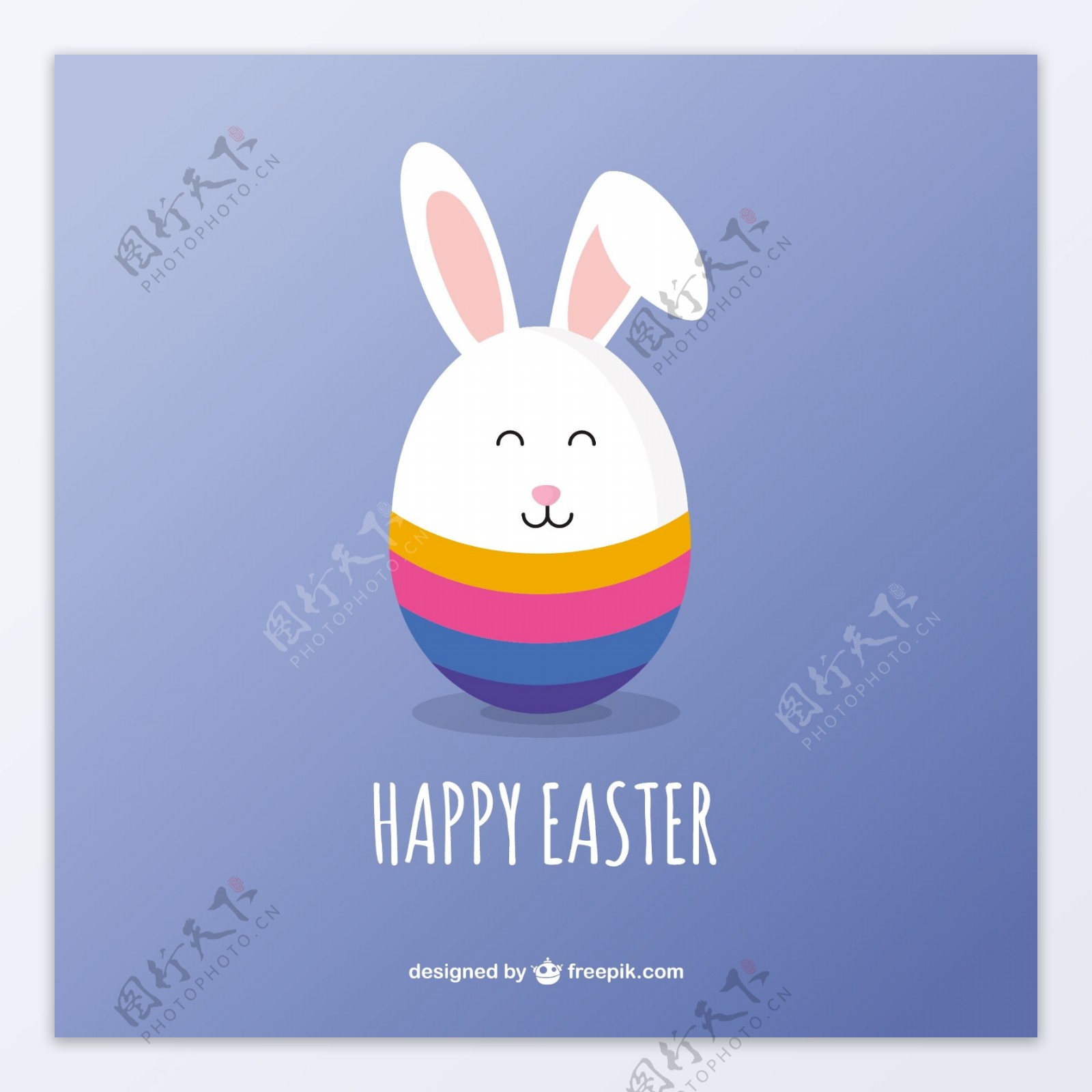 可爱的复活节兔子卡