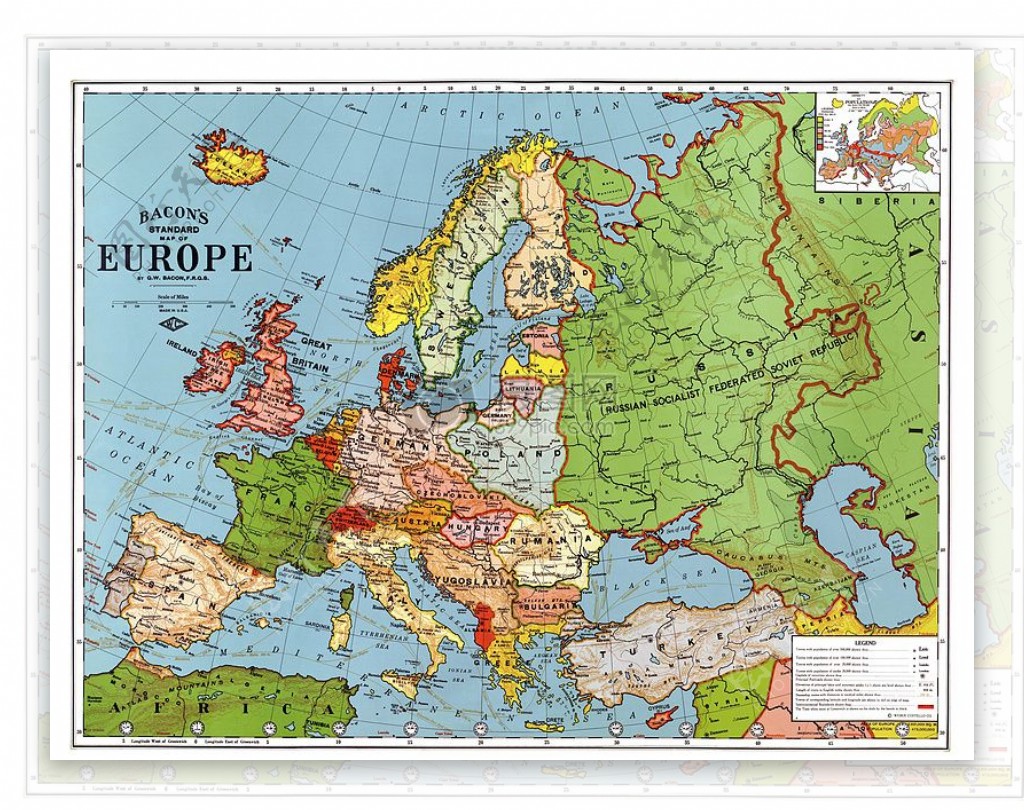 欧洲地图边框