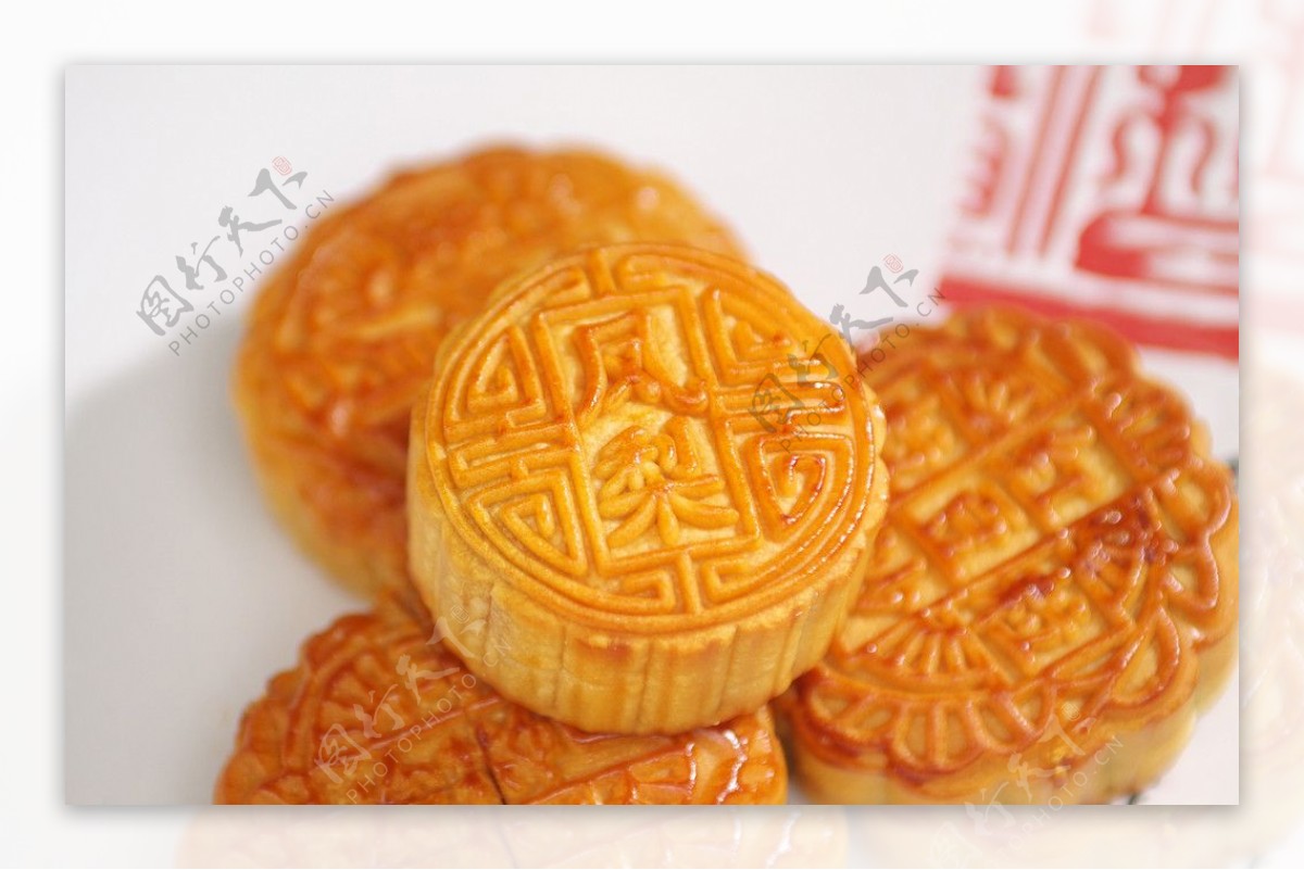 中国元素传统美食中秋月饼