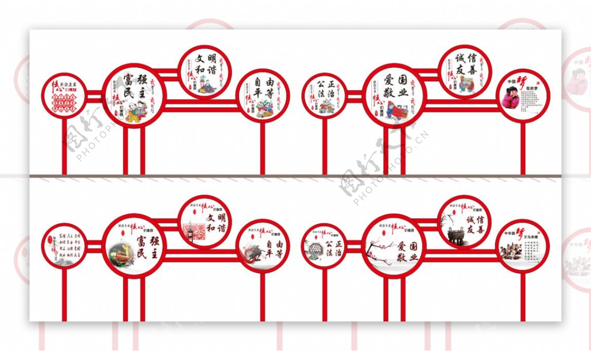 异性核心价值观宣传栏创文