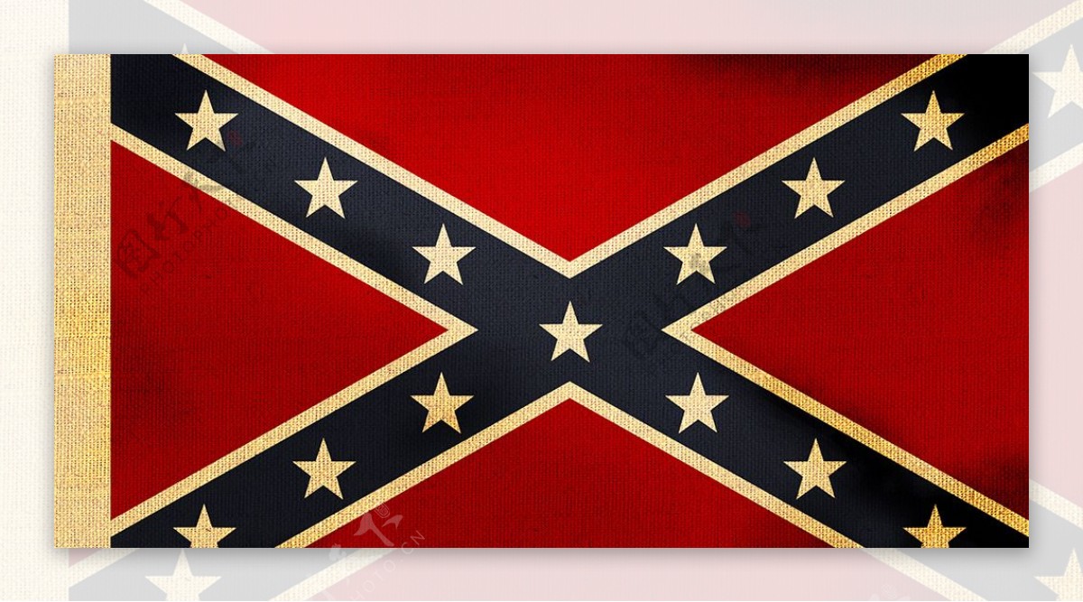 美国南北战争南方联盟做旧旗帜