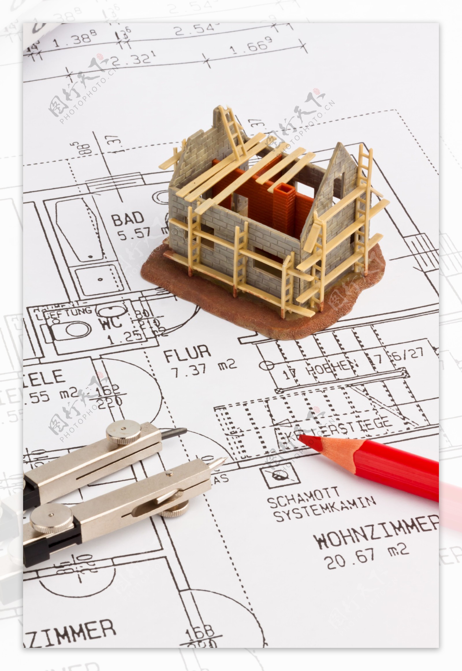 3D建筑模型与平面图