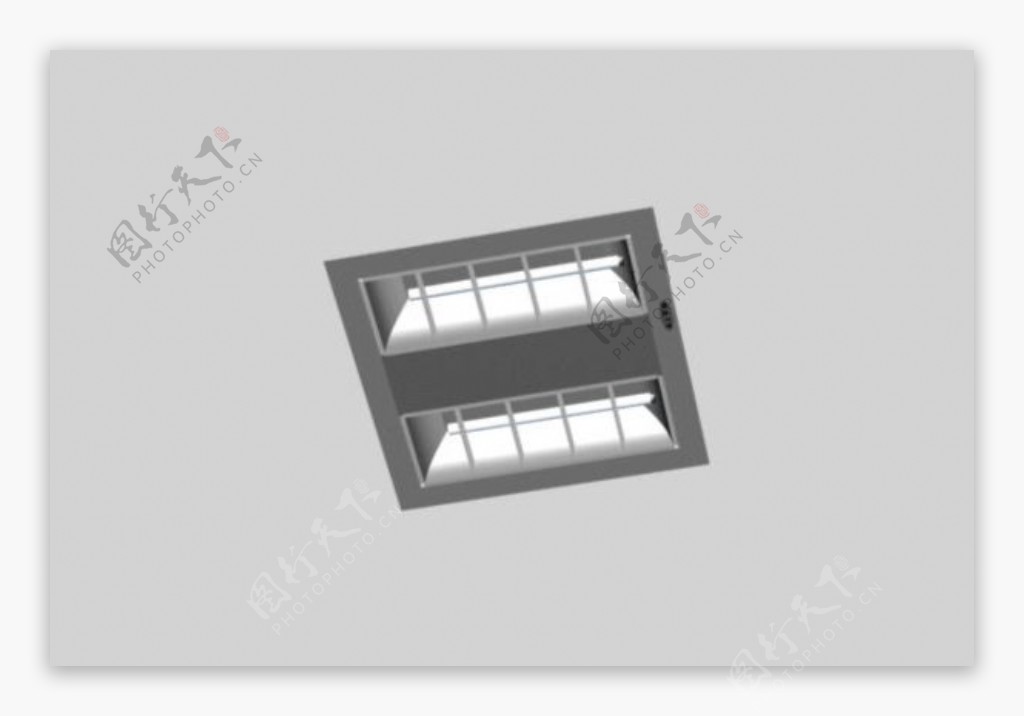 简约格栅灯3d模型