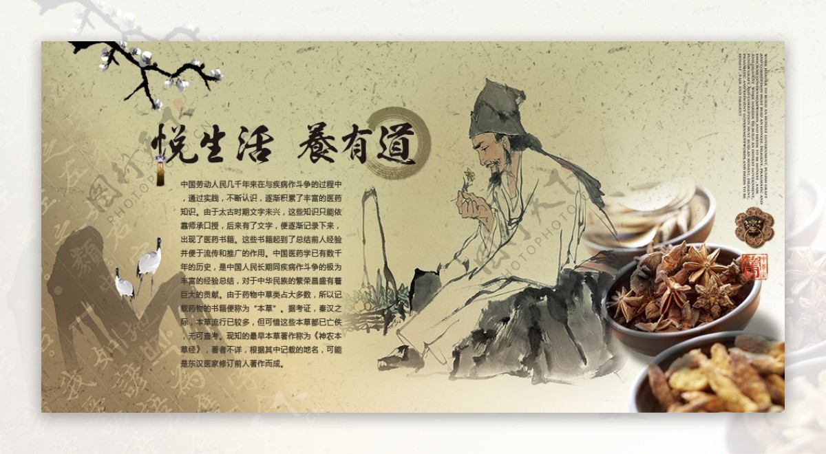 中医文化宣传海报psd素材下载