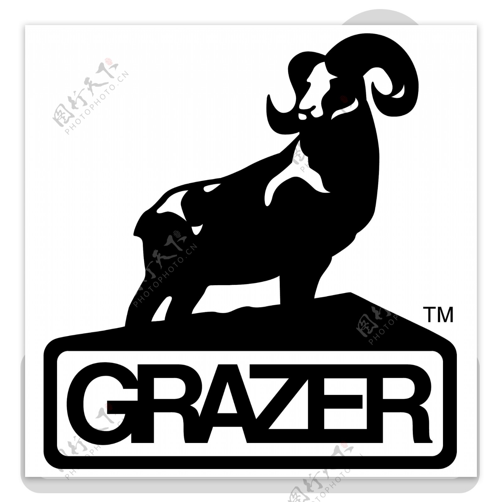 黑白羚羊logo设计