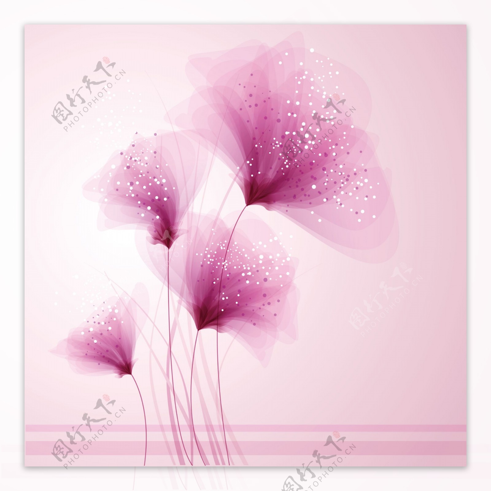 装饰画绚丽紫色花卉