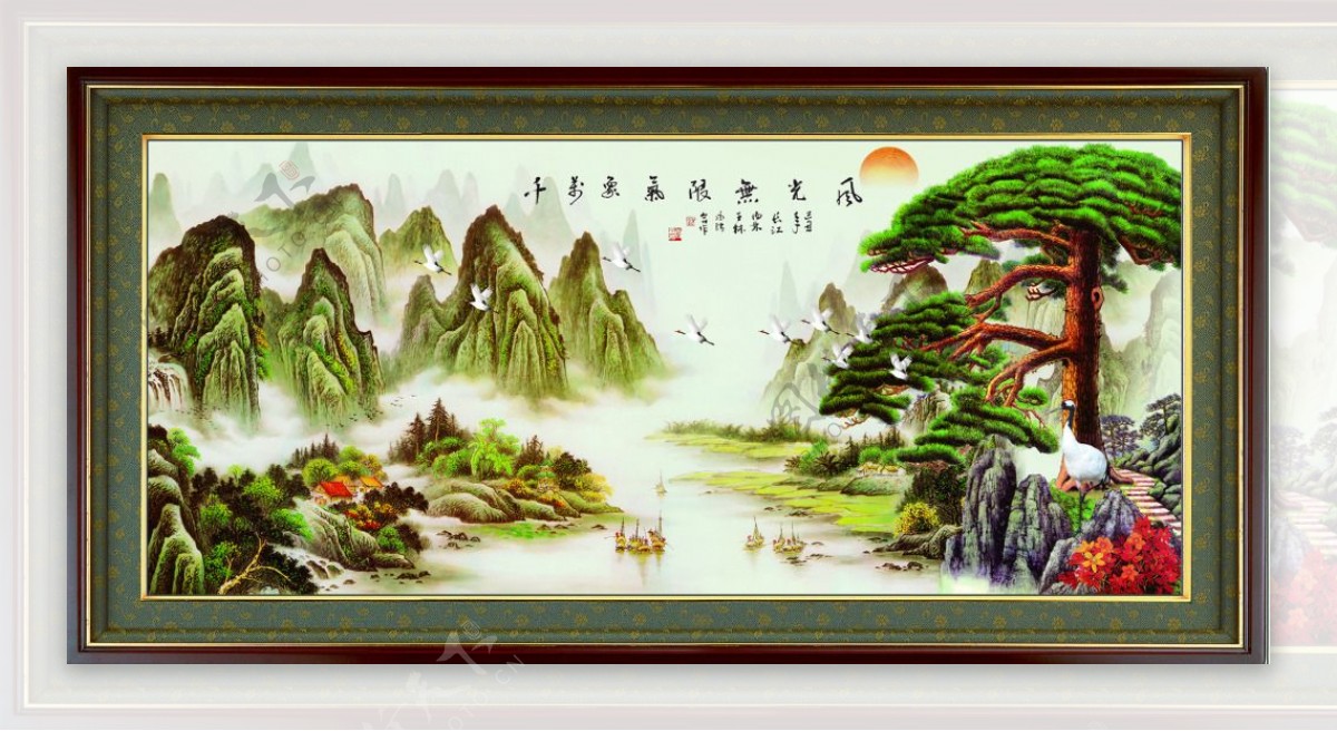 风光无限油画风景油画挂画