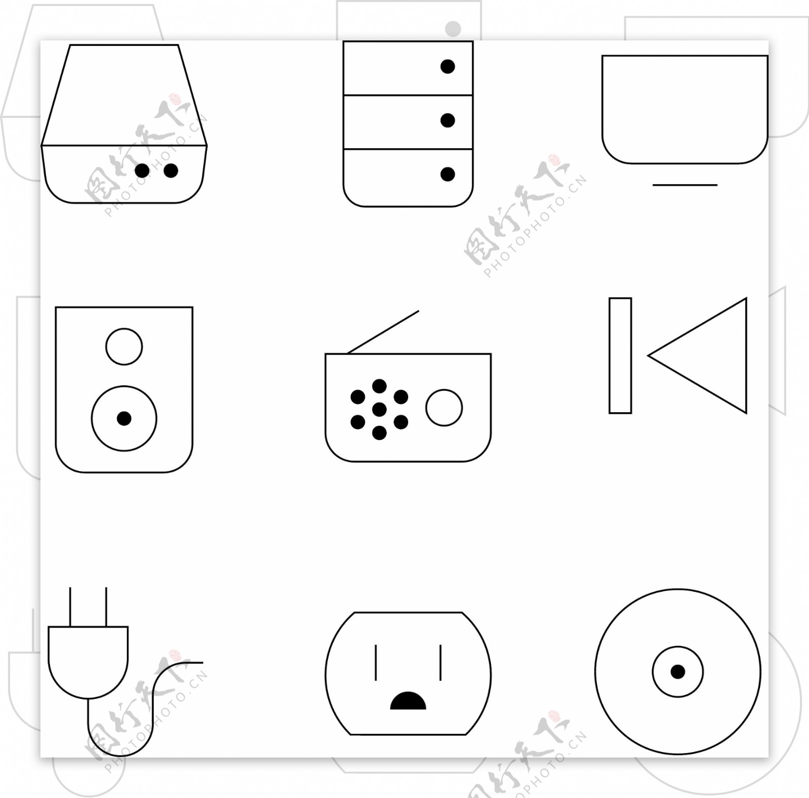 家具电器图标