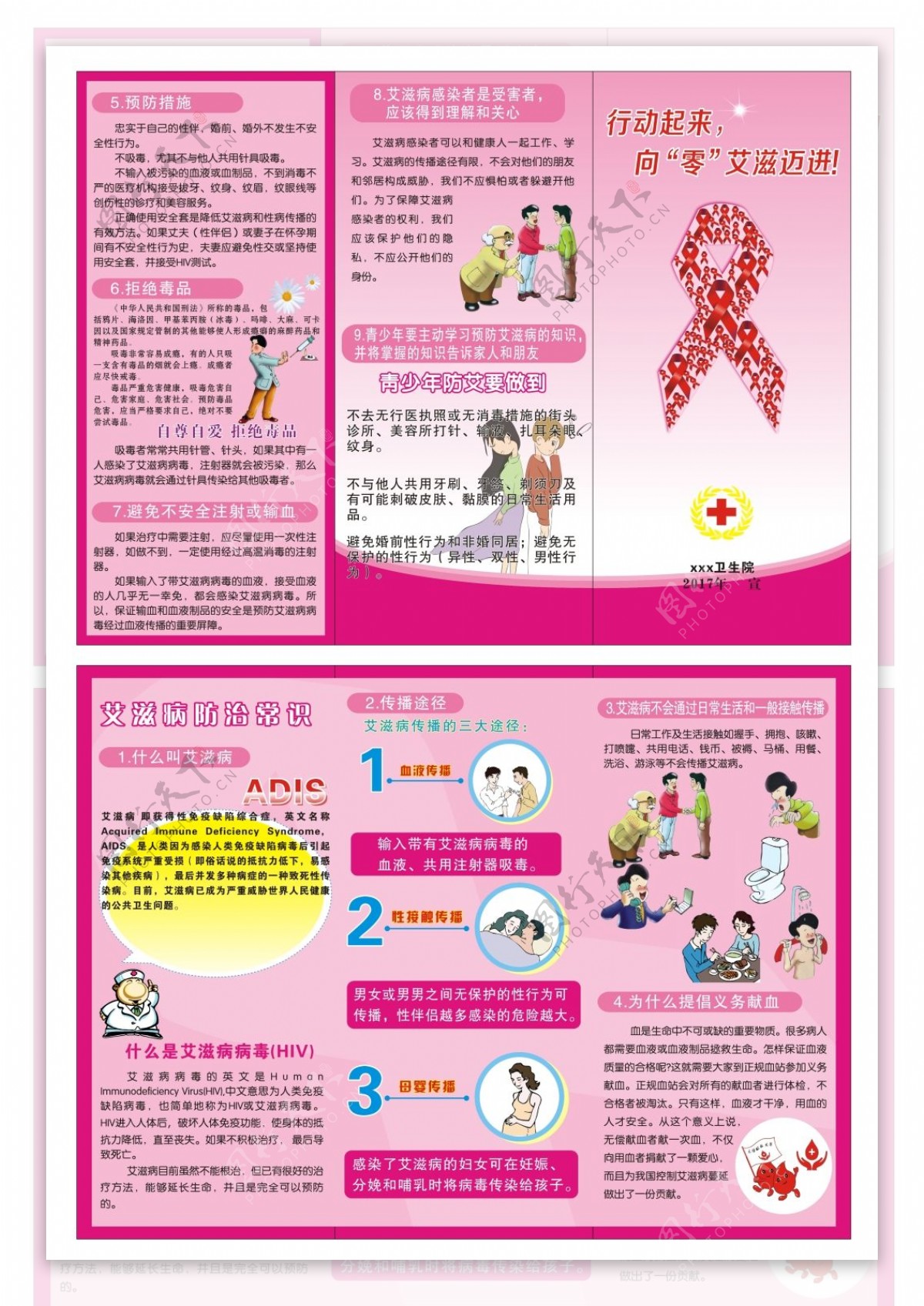 艾滋病防治宣传单
