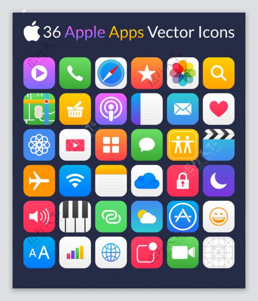 苹果APP用户界面图标icon
