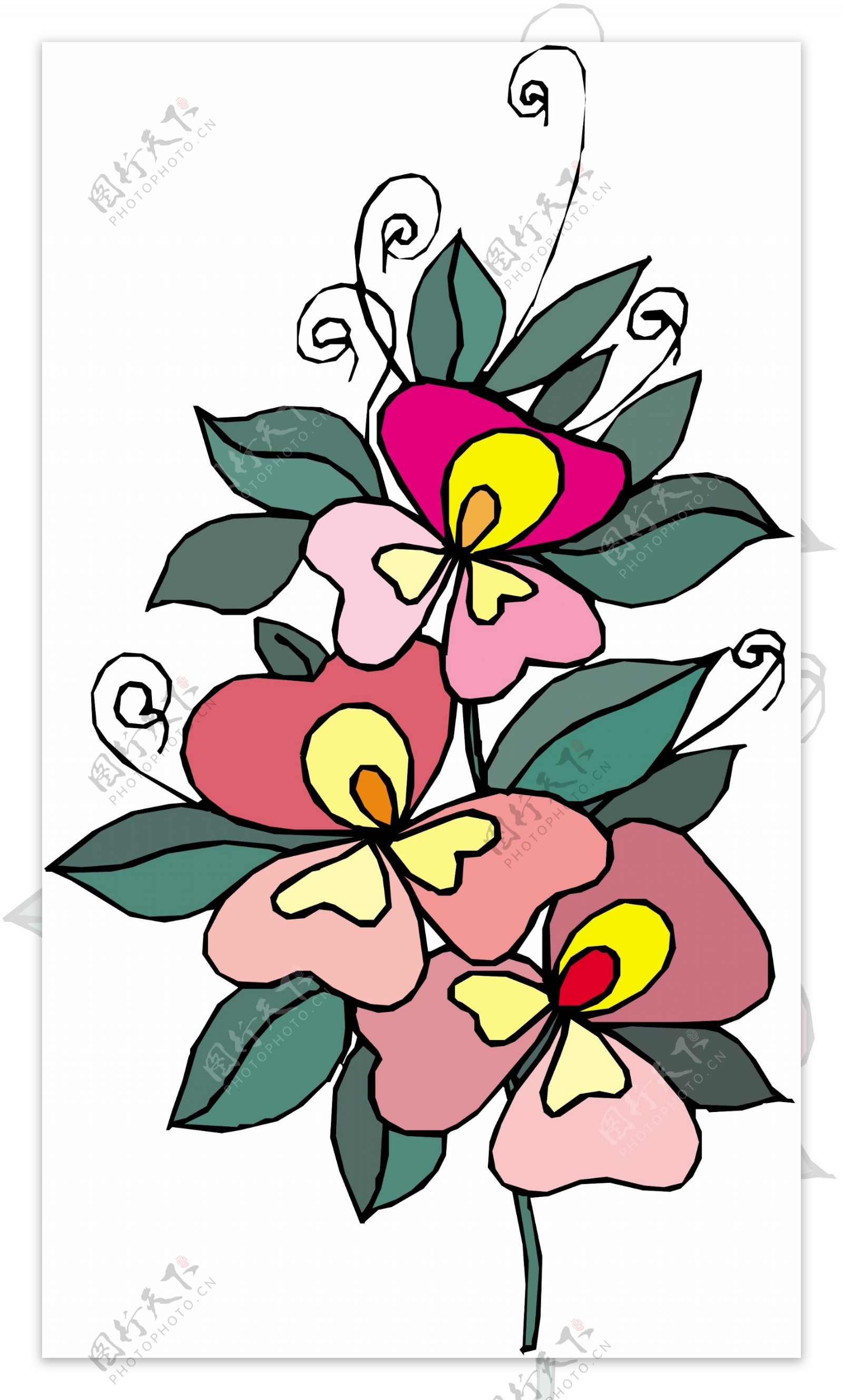 花朵花草鲜花矢量EPS格式1490