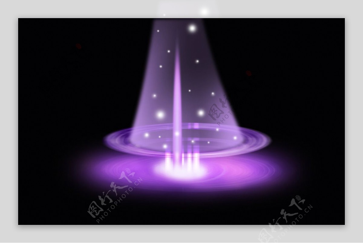 圆环型紫色光束图片附带PSD文件