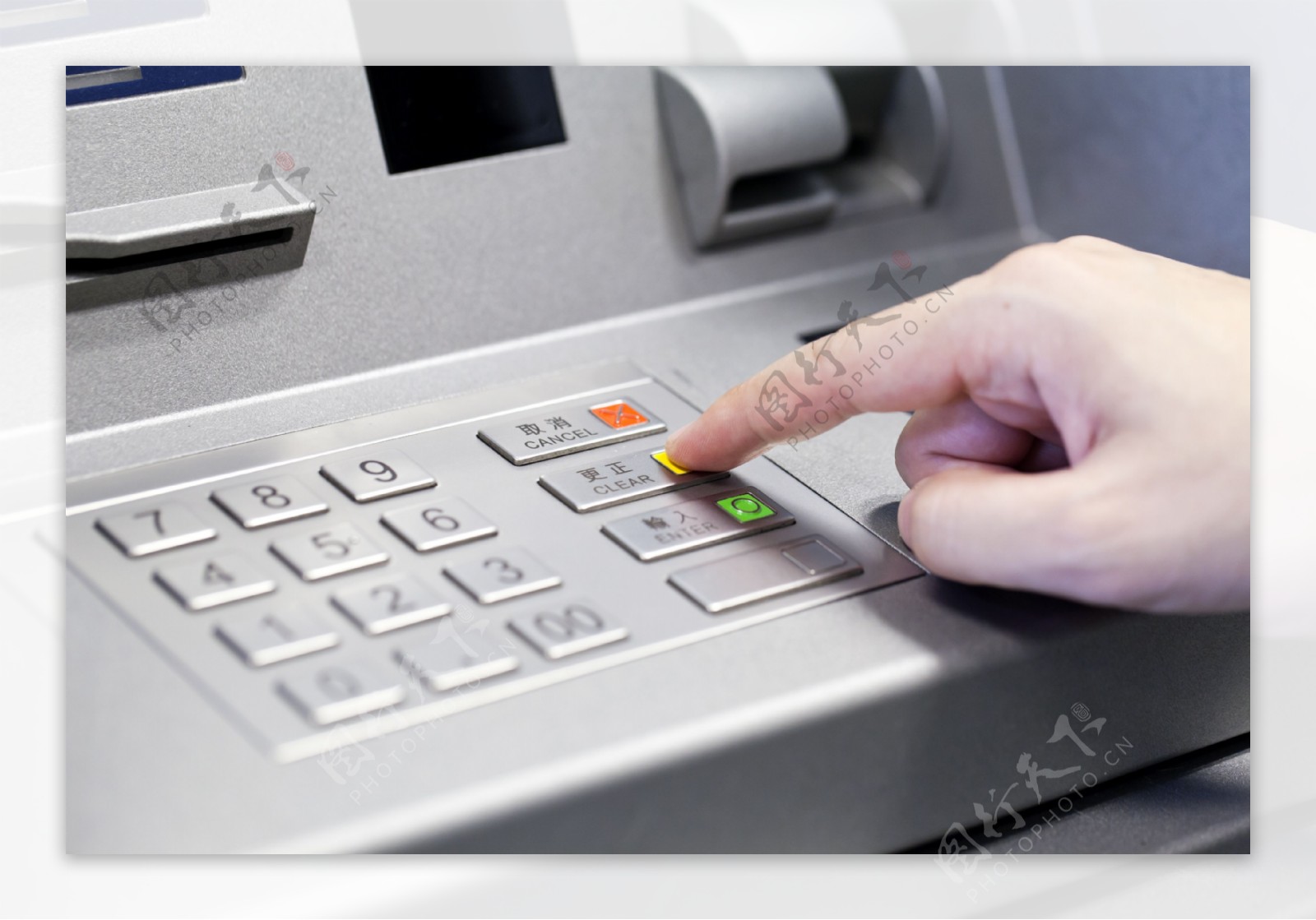ATM取款机按键图片