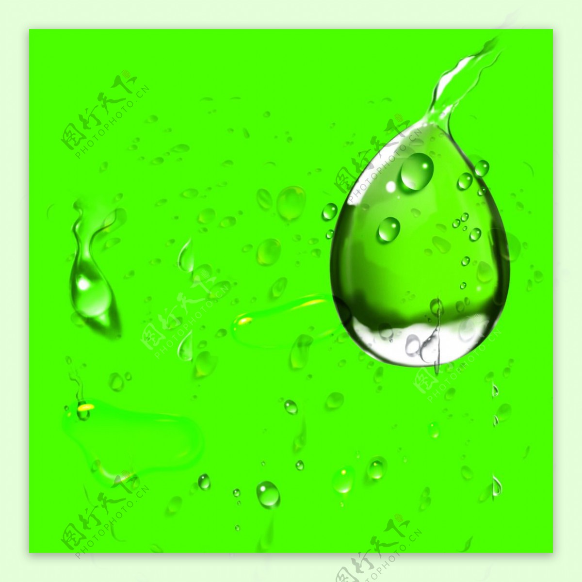 绿色水珠水滴