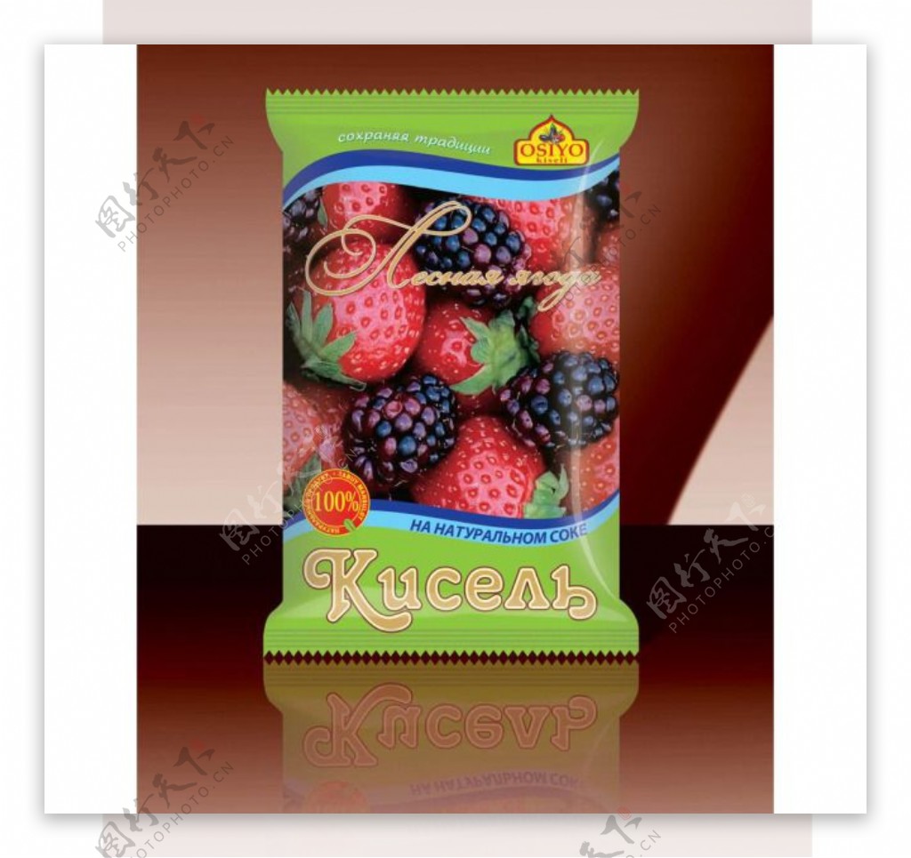 草莓软糖包装平面图