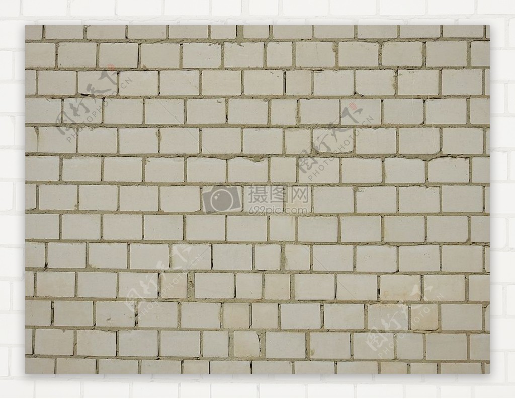 白色的砖头墙