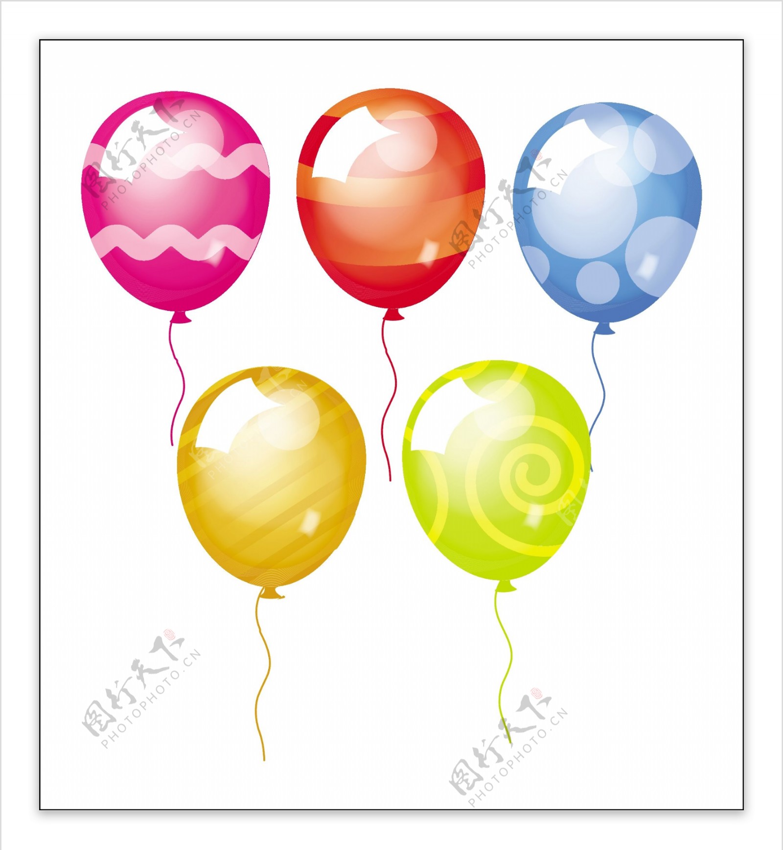 五颜六色的气球装饰设计
