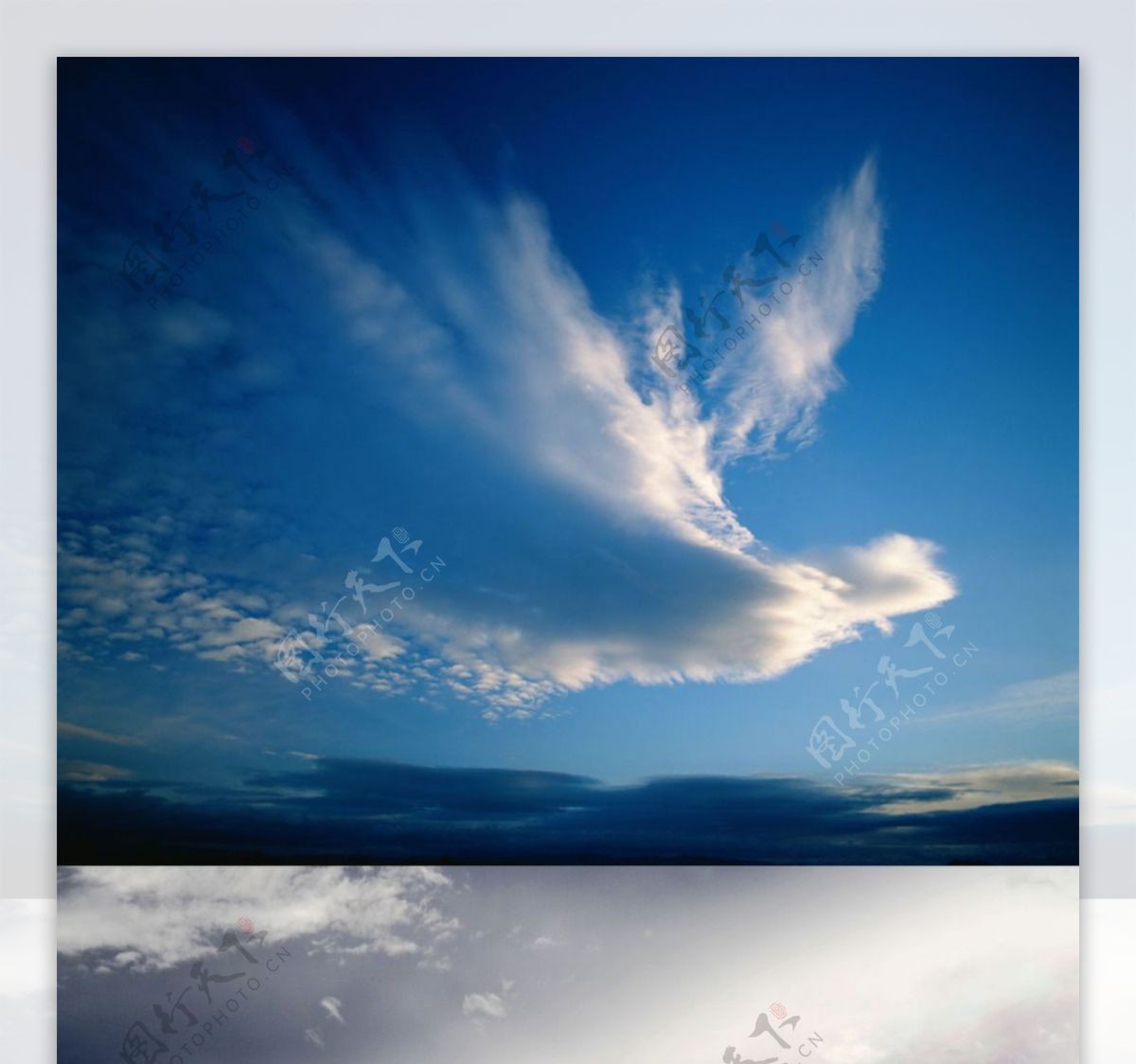 晴空云彩天空淘宝背景图片