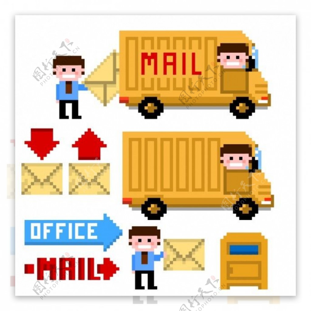邮件服务的像素化的包