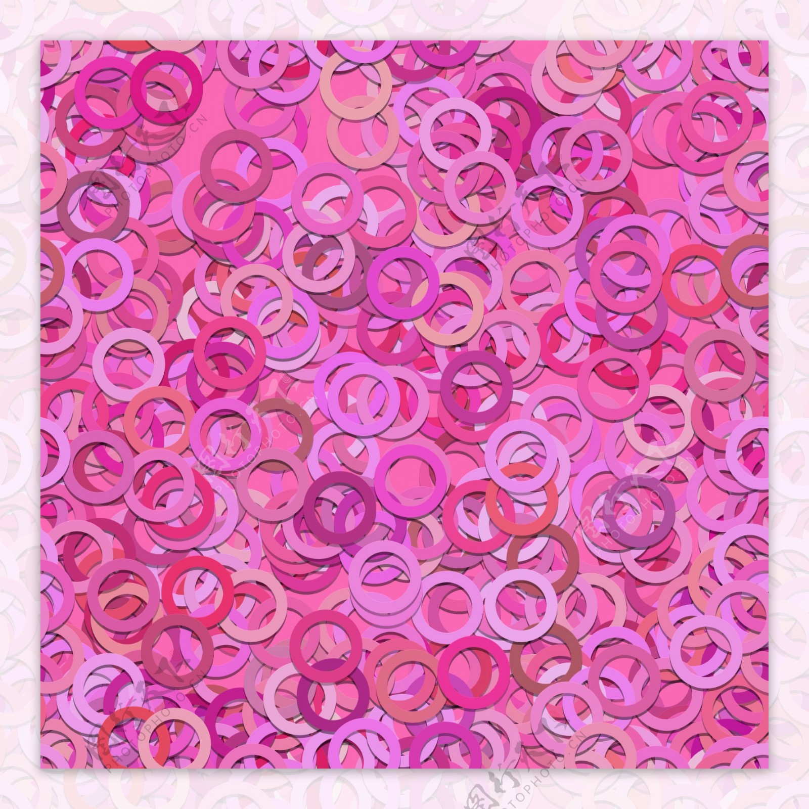 抽象粉红色圆圈叠加背景