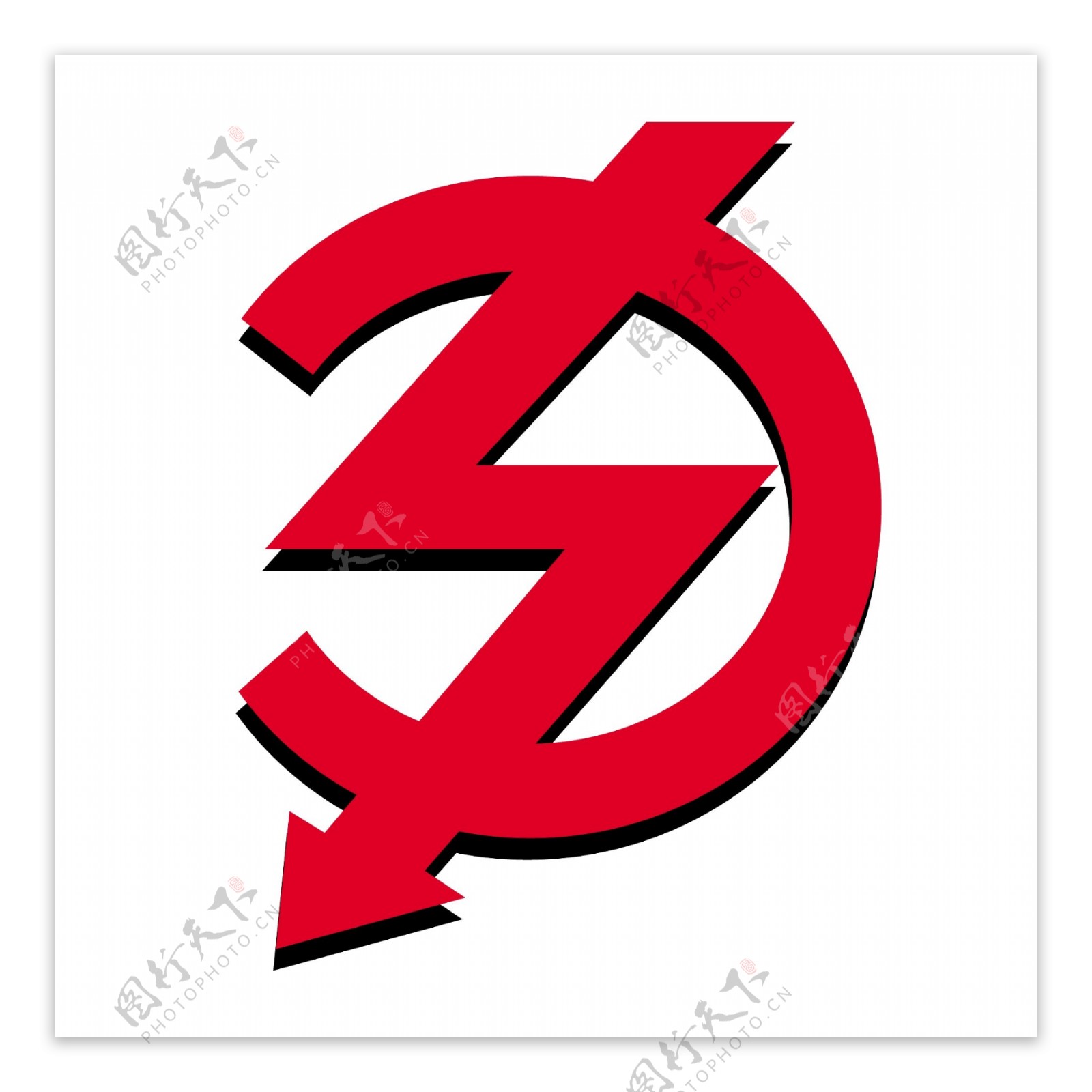 红色箭头logo设计