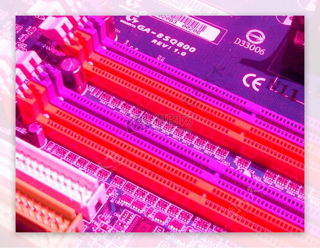 彩色的电脑芯片结构