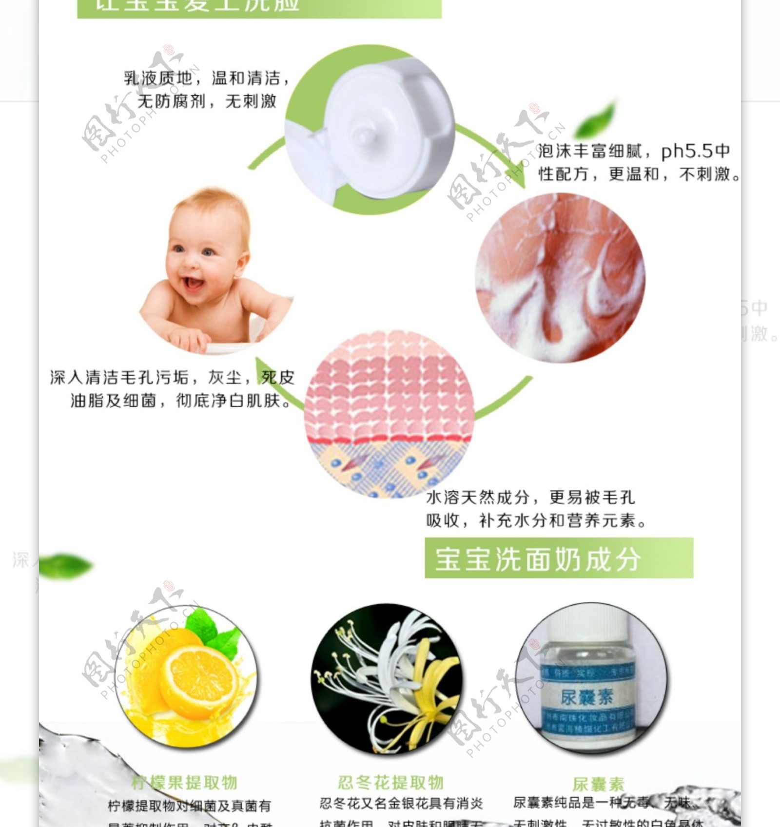 宝宝护理系列产品详情页关爱宝宝健康