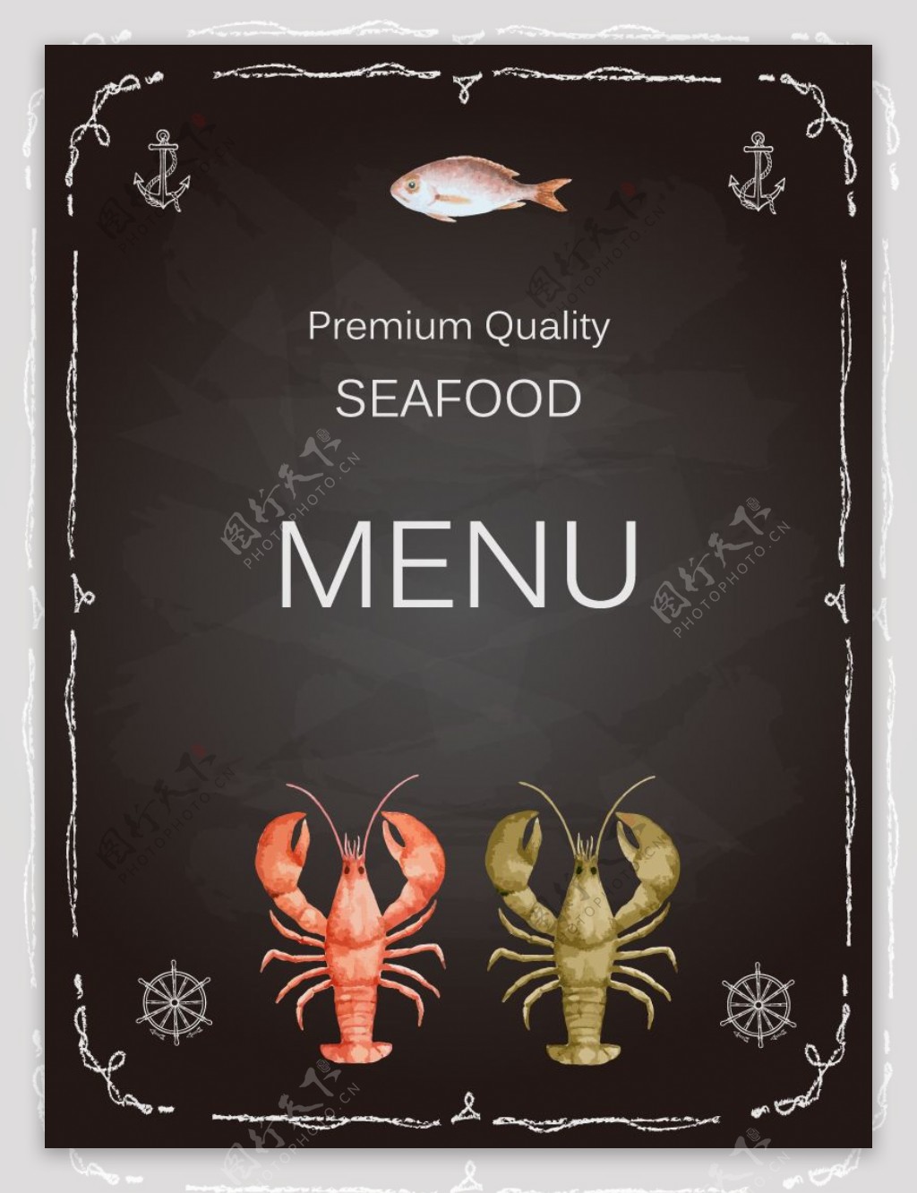 创意海鲜食品菜单