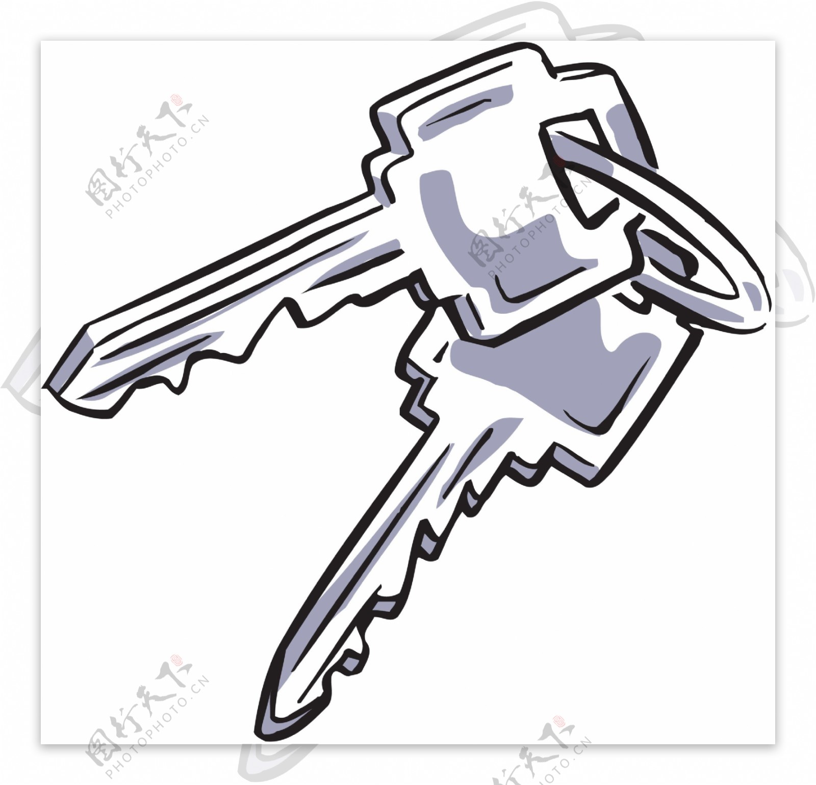 复古钥匙真实感套装插画图片素材_ID:429312060-Veer图库