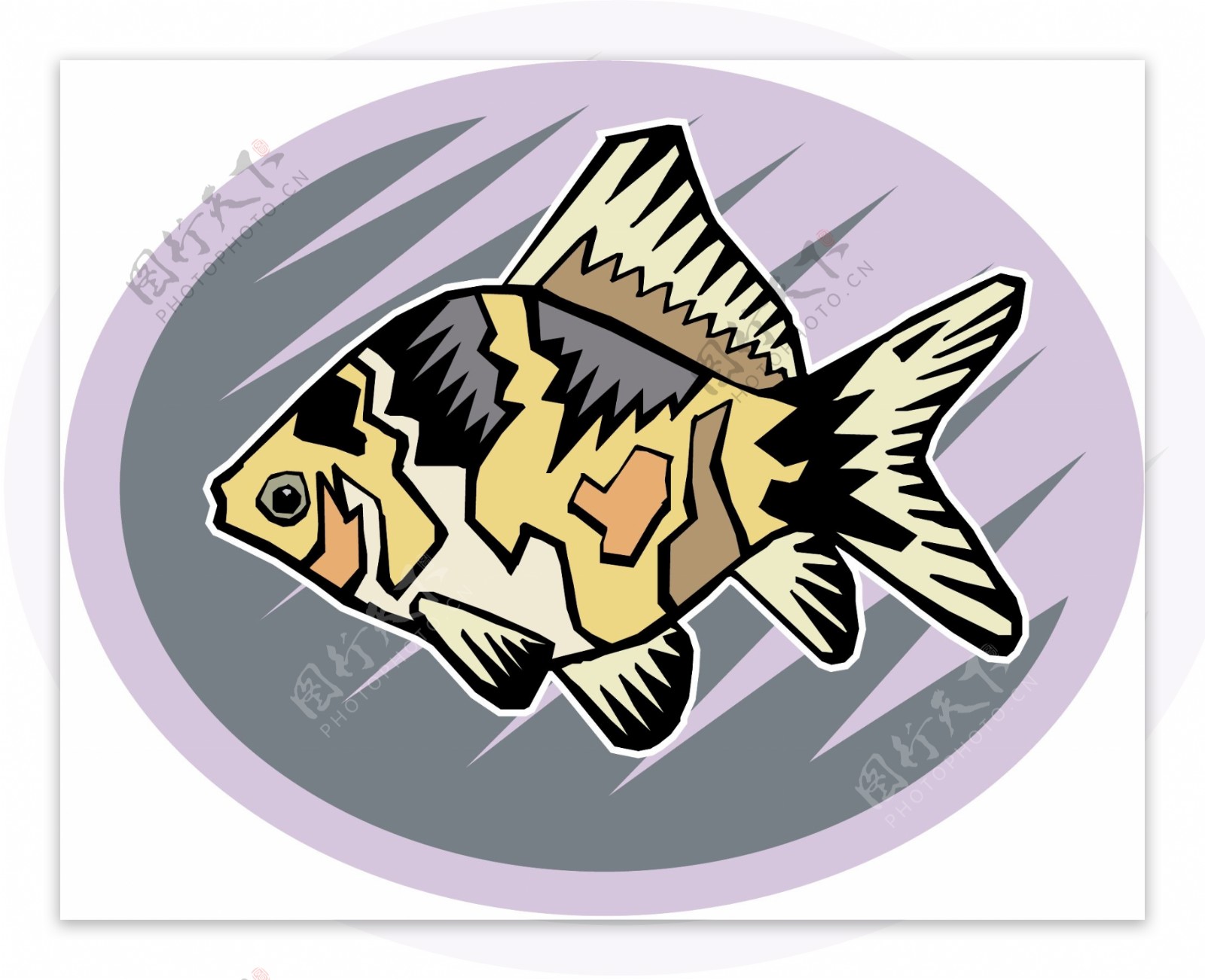 五彩小鱼水生动物矢量素材EPS格式0675