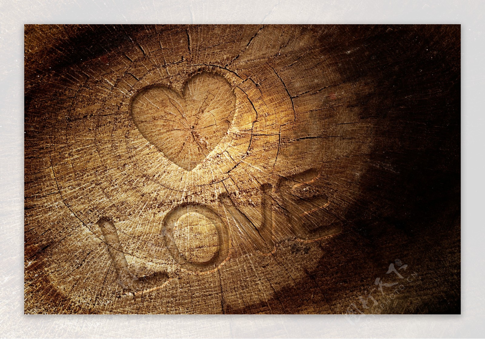 爱心图片木制背景图片